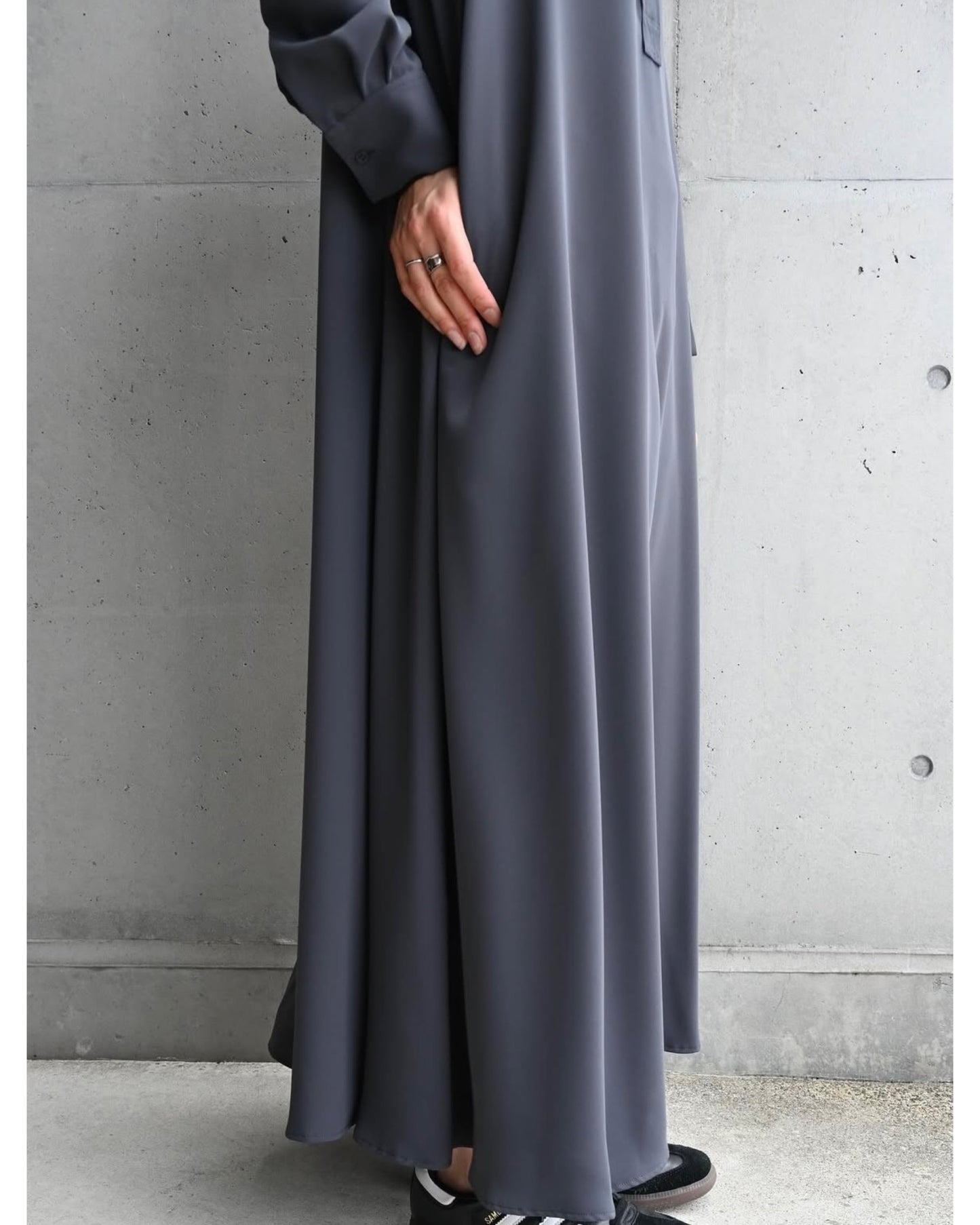 Satin Band Collar Dress
