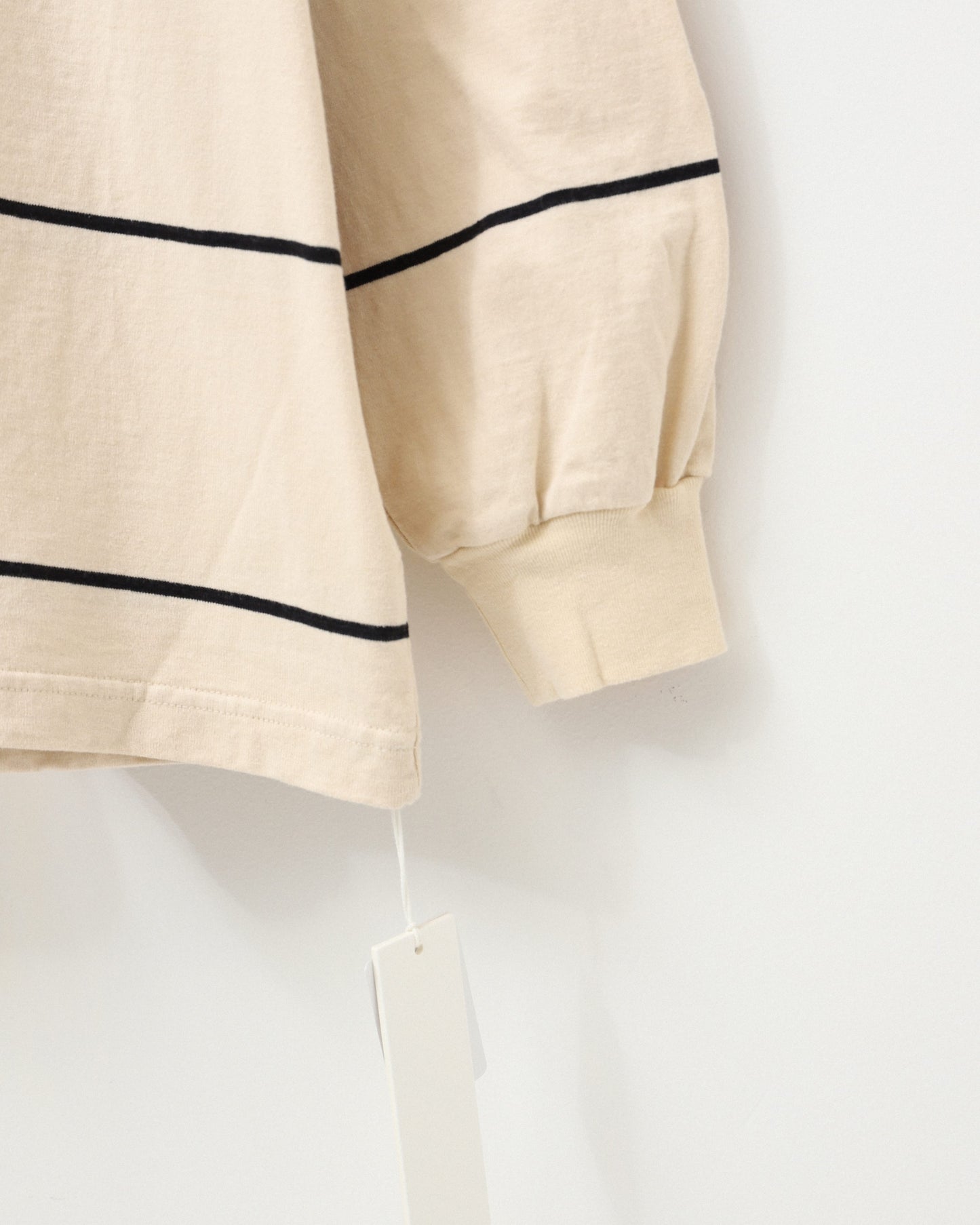 C/NAPP Border L/S Tee Ivory-BODY×Black-Line