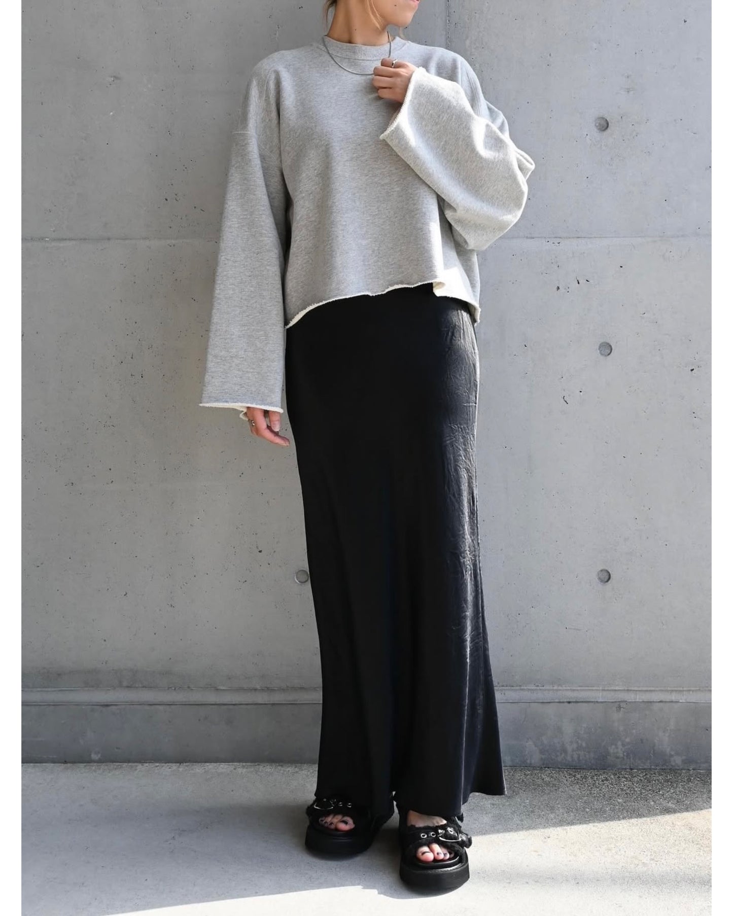 ACETATE SATIN SKIRT