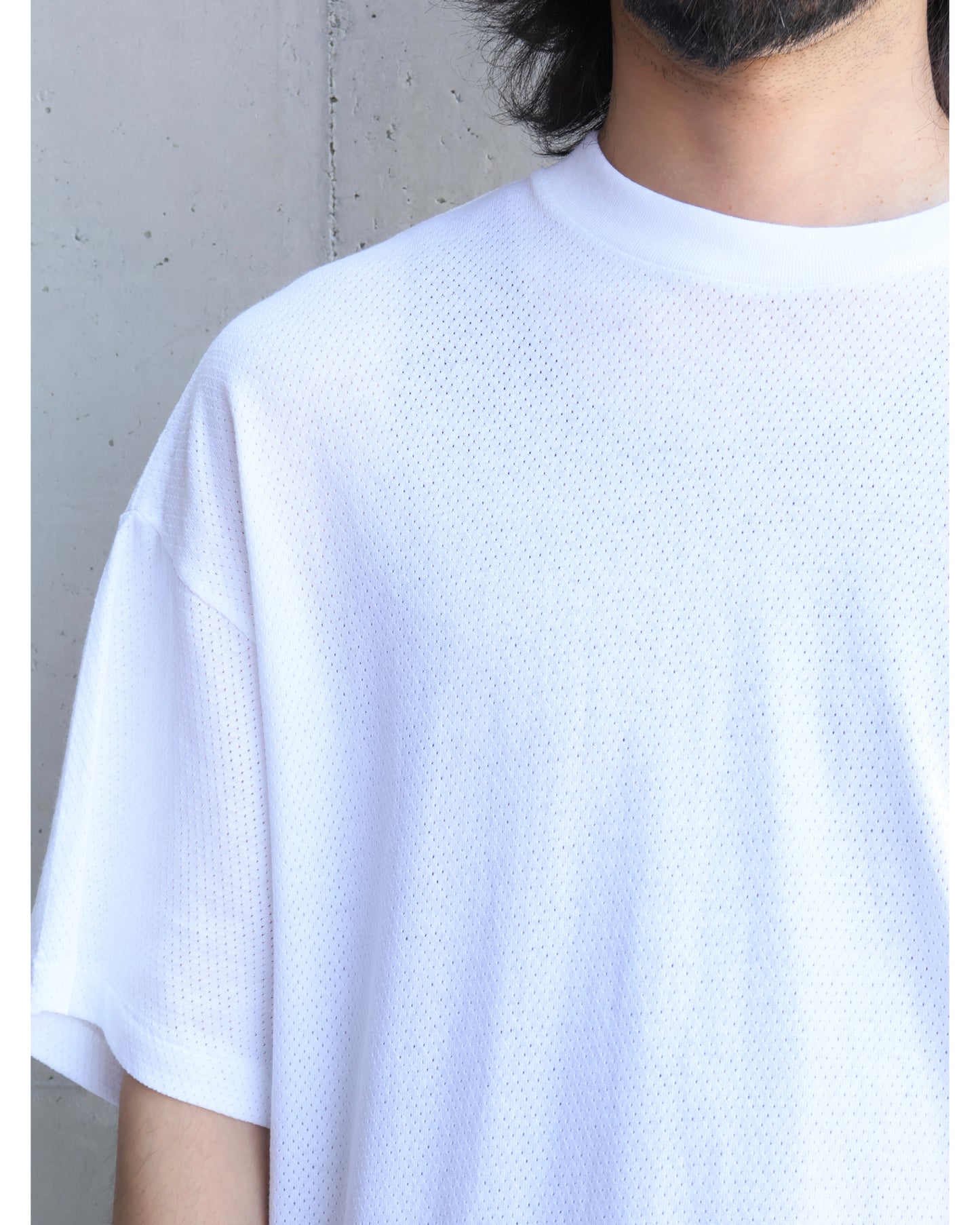 コットンメッシュ 半袖Tシャツ WHITE