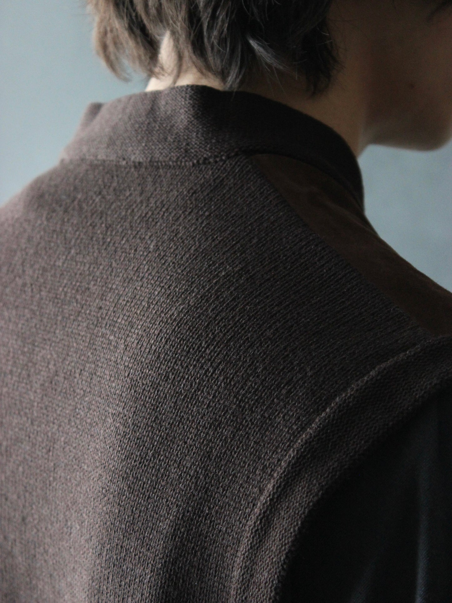 Cashmere Suede Combination Vest BROWN