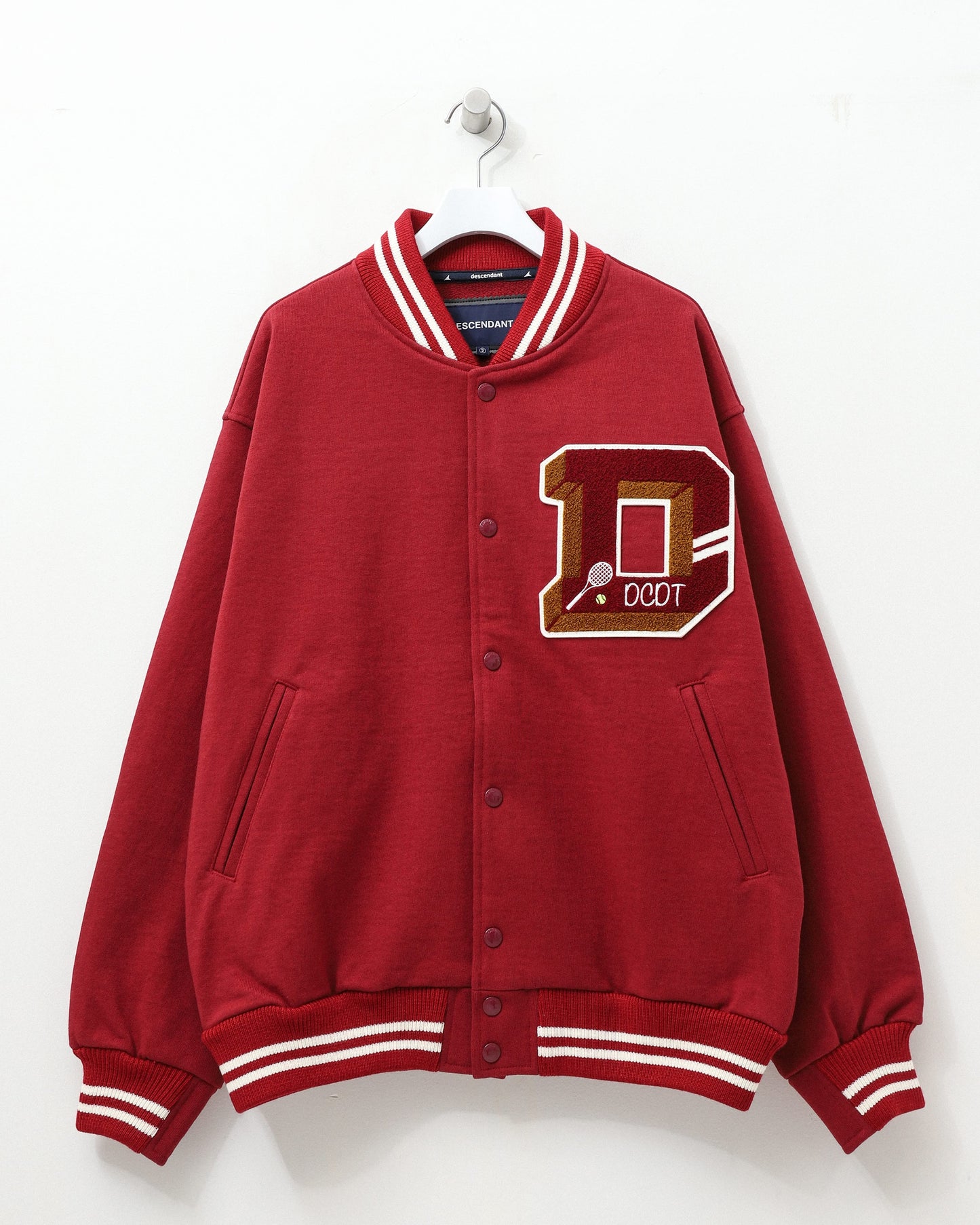QUE VERSITY JACKET BURGUNDY