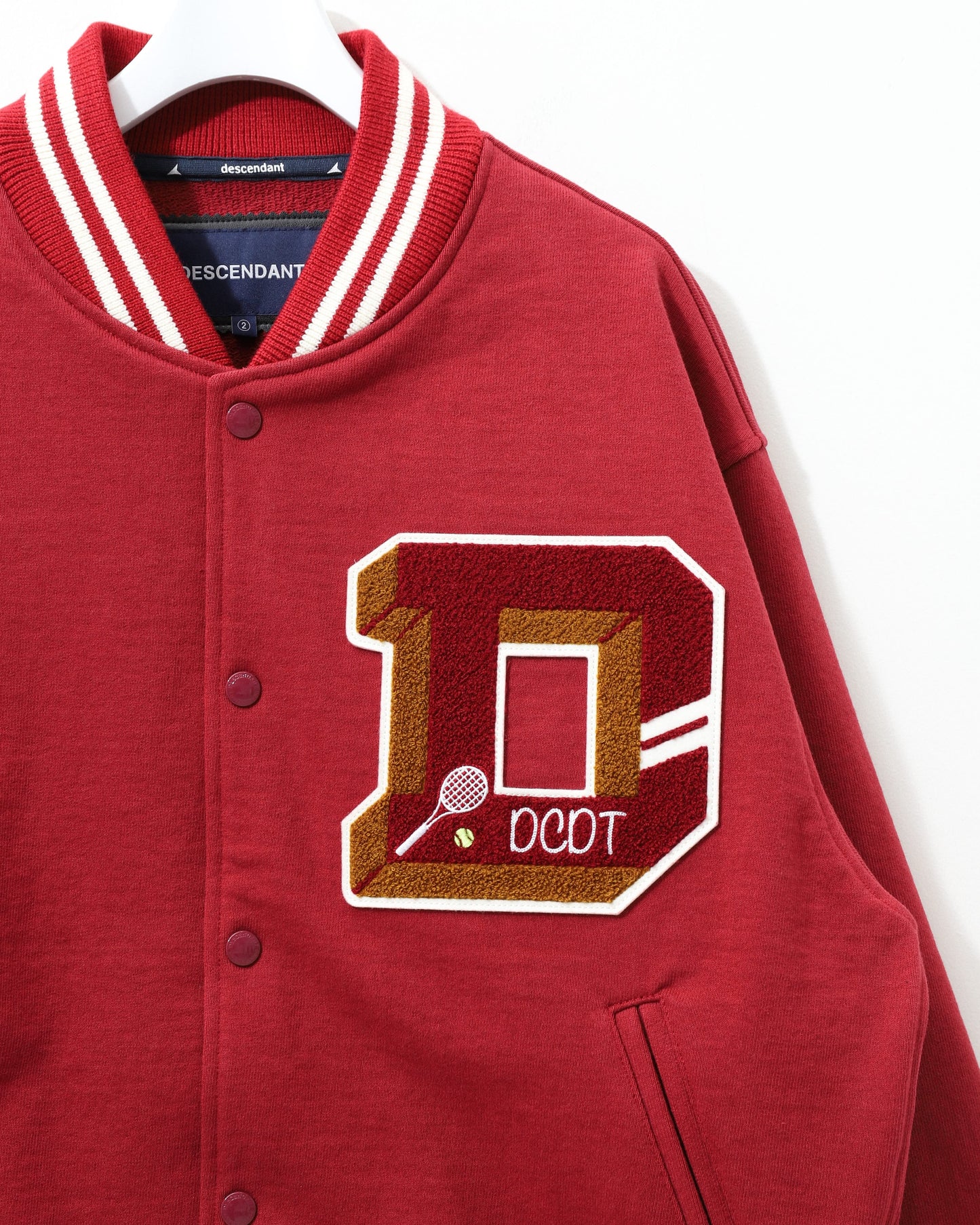 QUE VERSITY JACKET BURGUNDY
