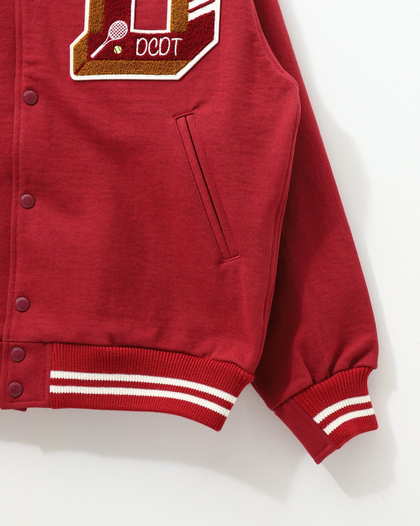 QUE VERSITY JACKET BURGUNDY
