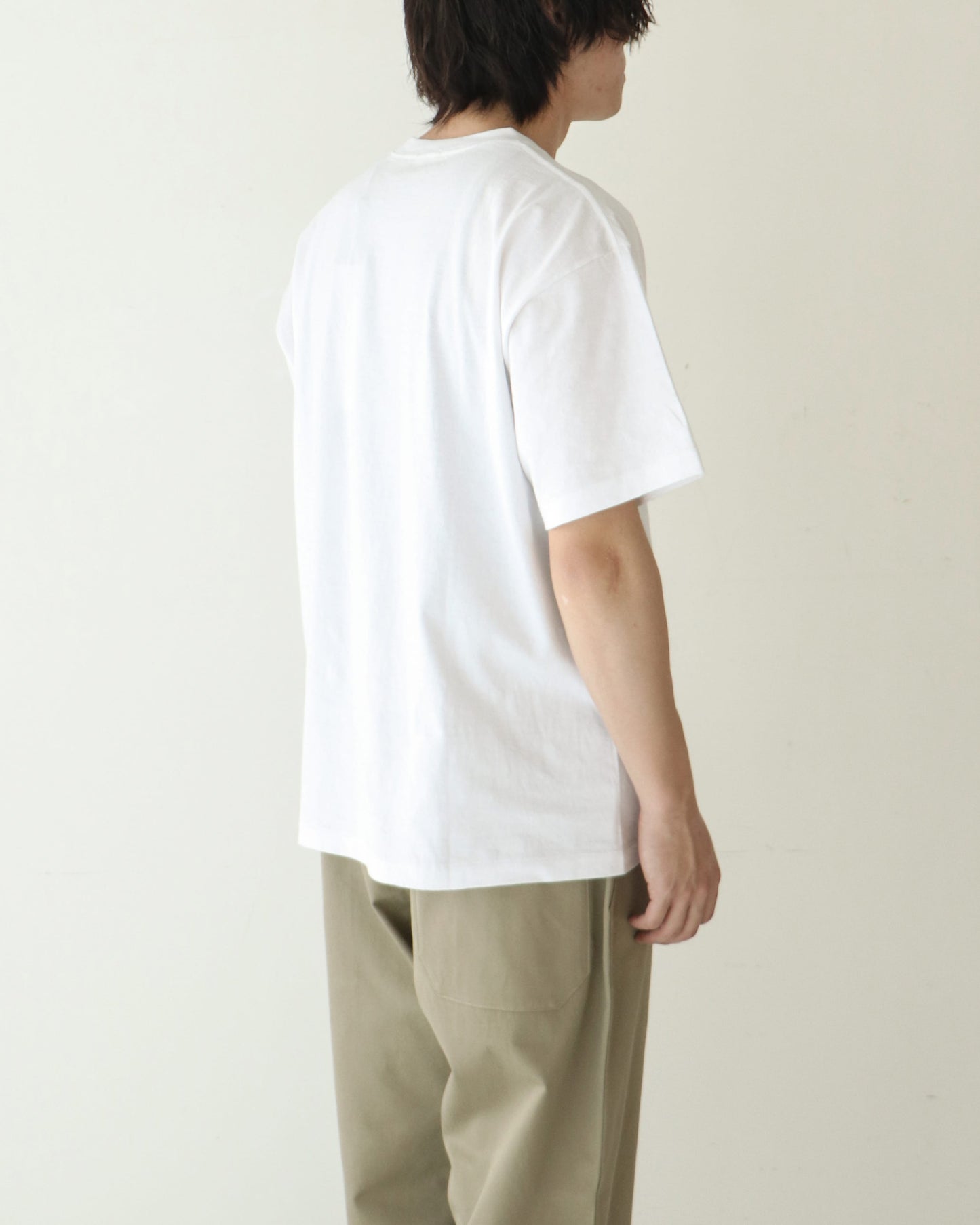 空紡天竺 半袖Tシャツ WHITE