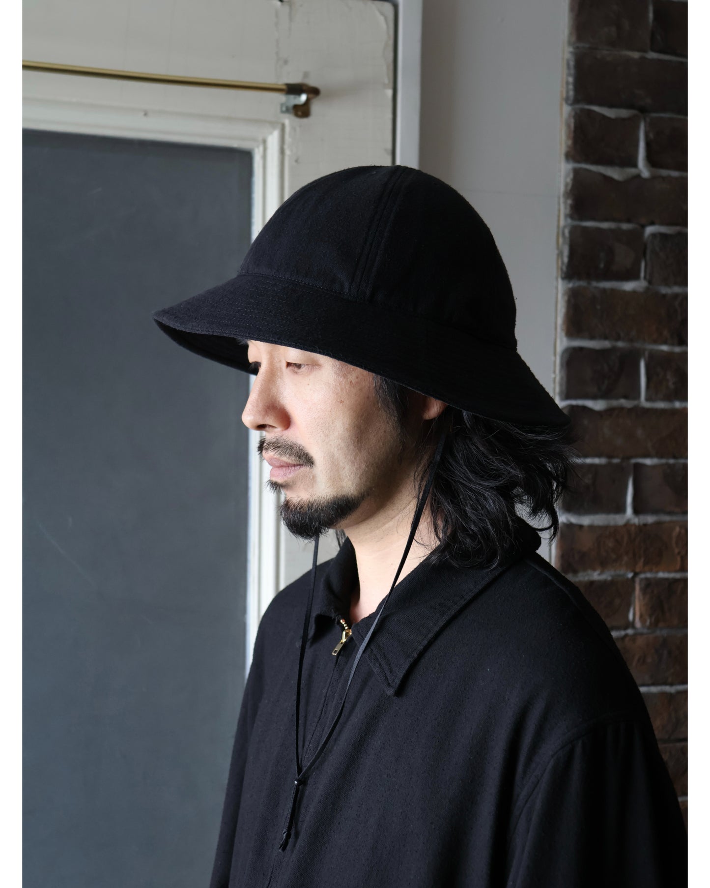 シルクネップ ハット BLACK