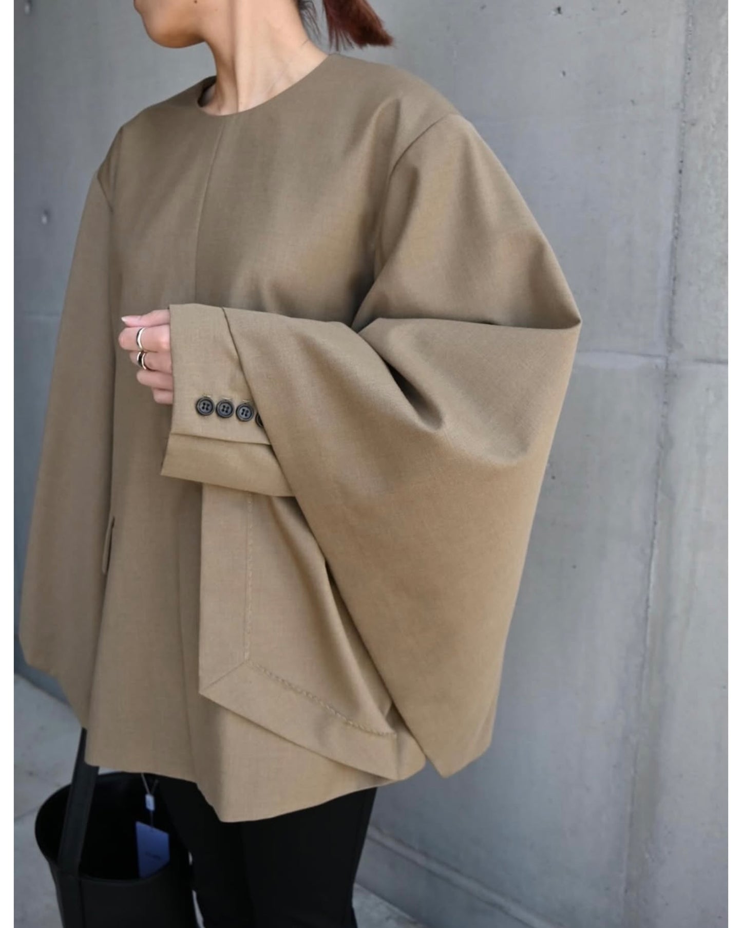 JACKET DETAIL CAPE TOPS