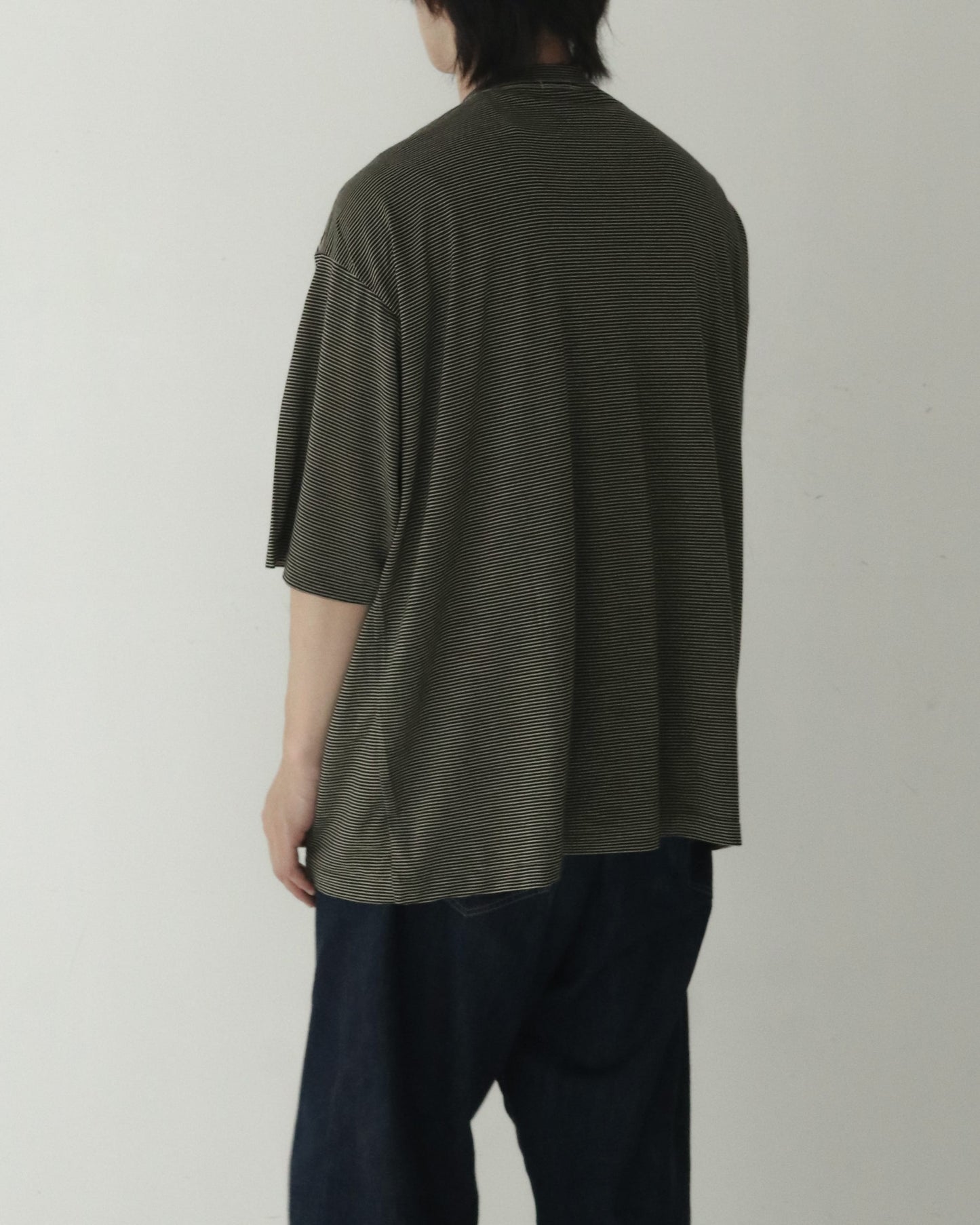 サマーウール天竺 Tシャツ BORDER