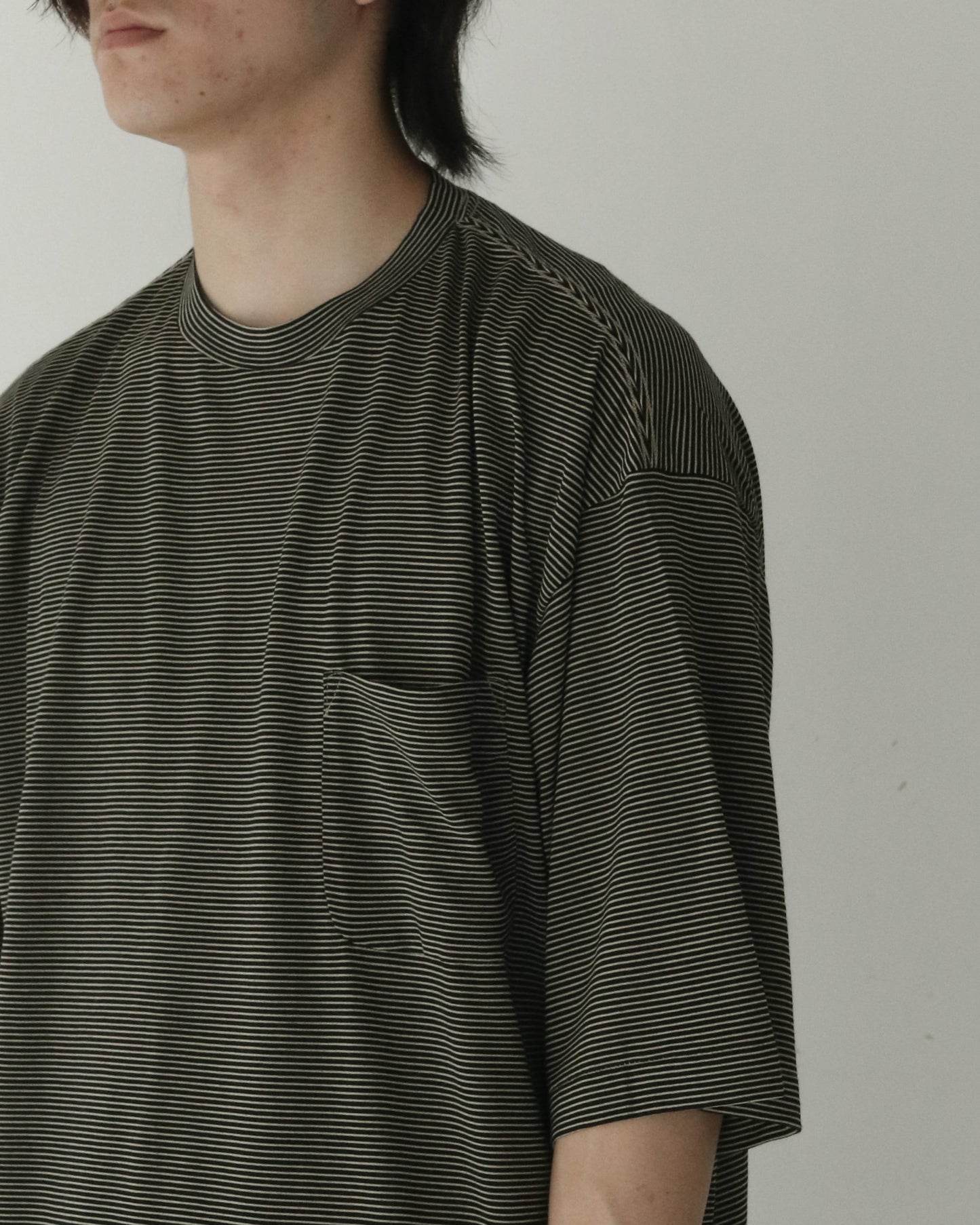 サマーウール天竺 Tシャツ BORDER