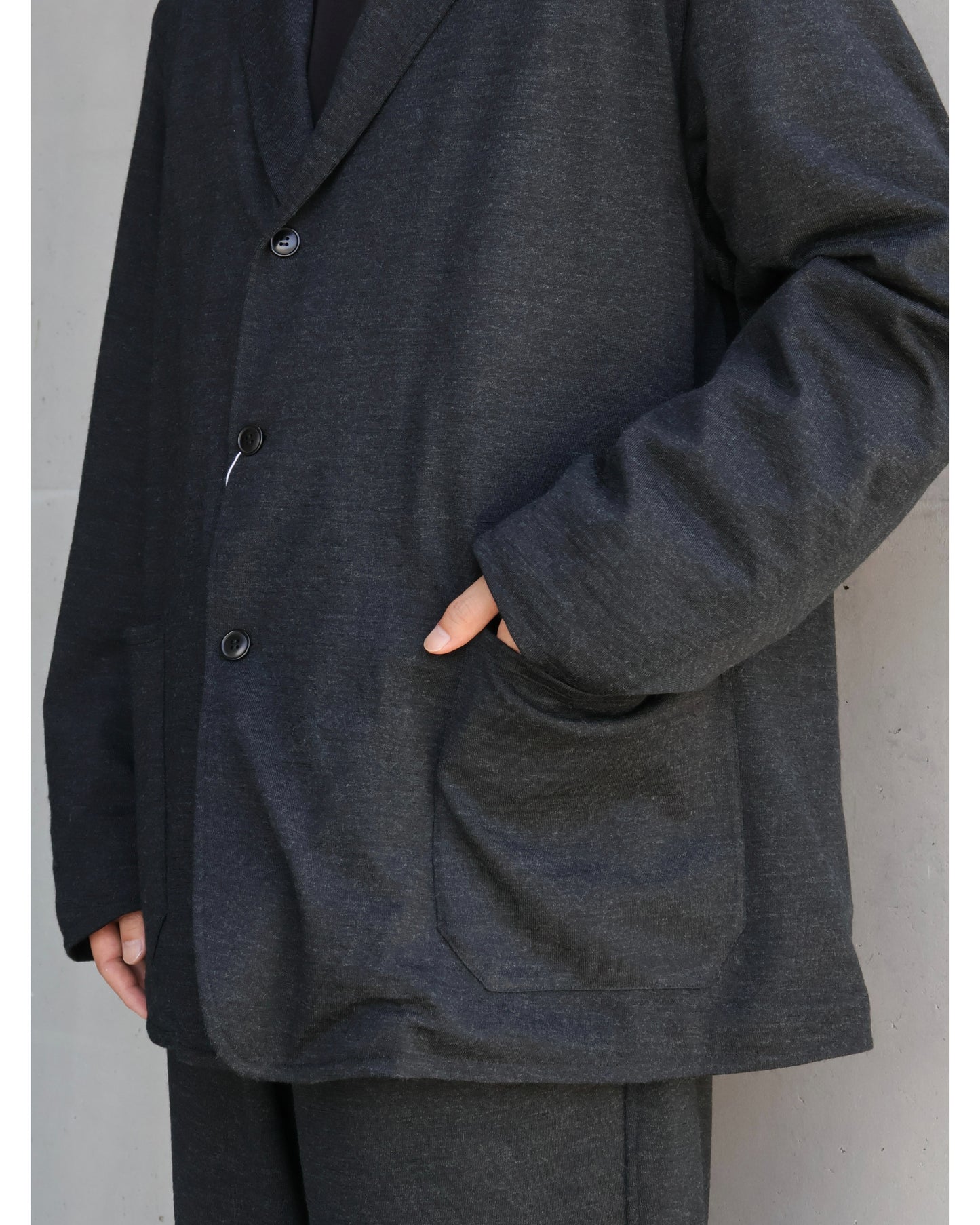 ウールニット ジャケット CHARCOAL