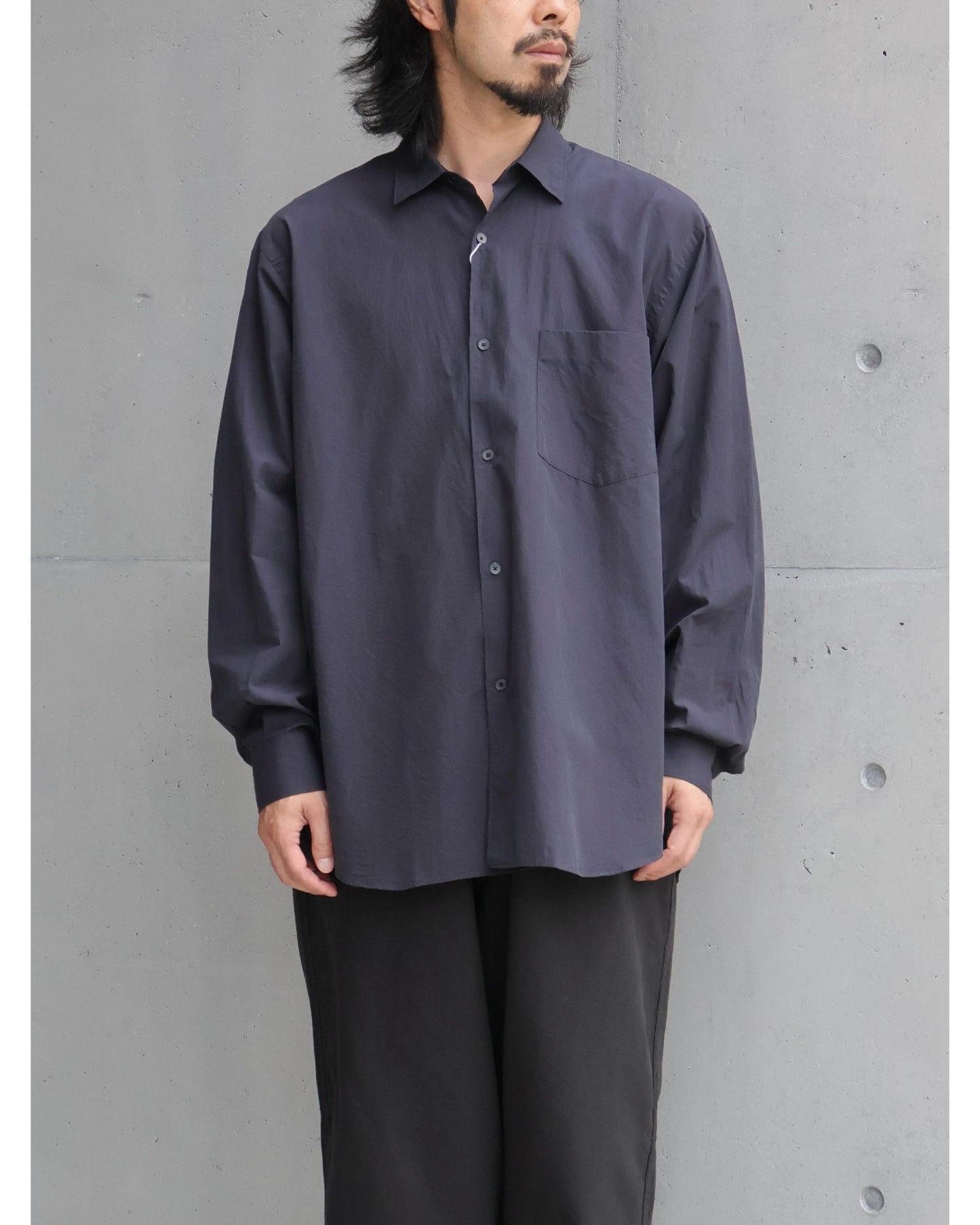 コモリ シャツ NAVY