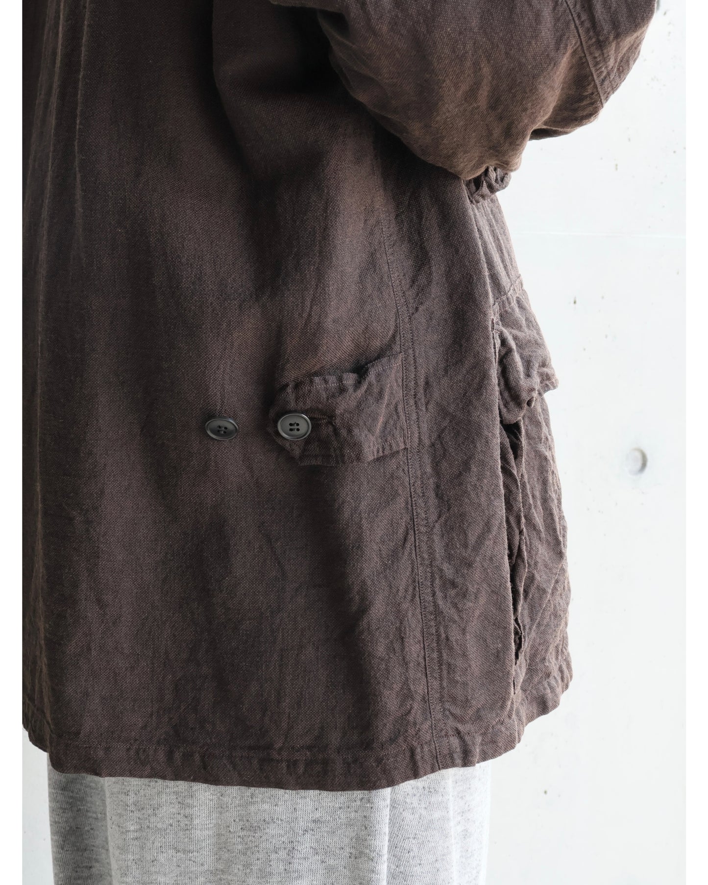 シルクコットン B.D.U.ジャケット BROWN