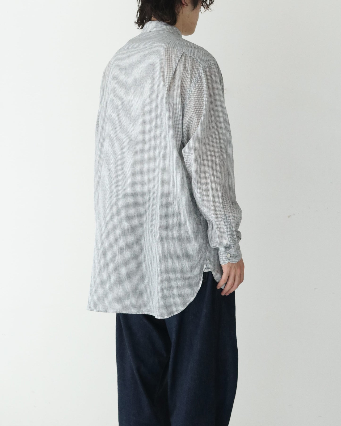 KHADIコットン プルオーバーシャツ CHECK