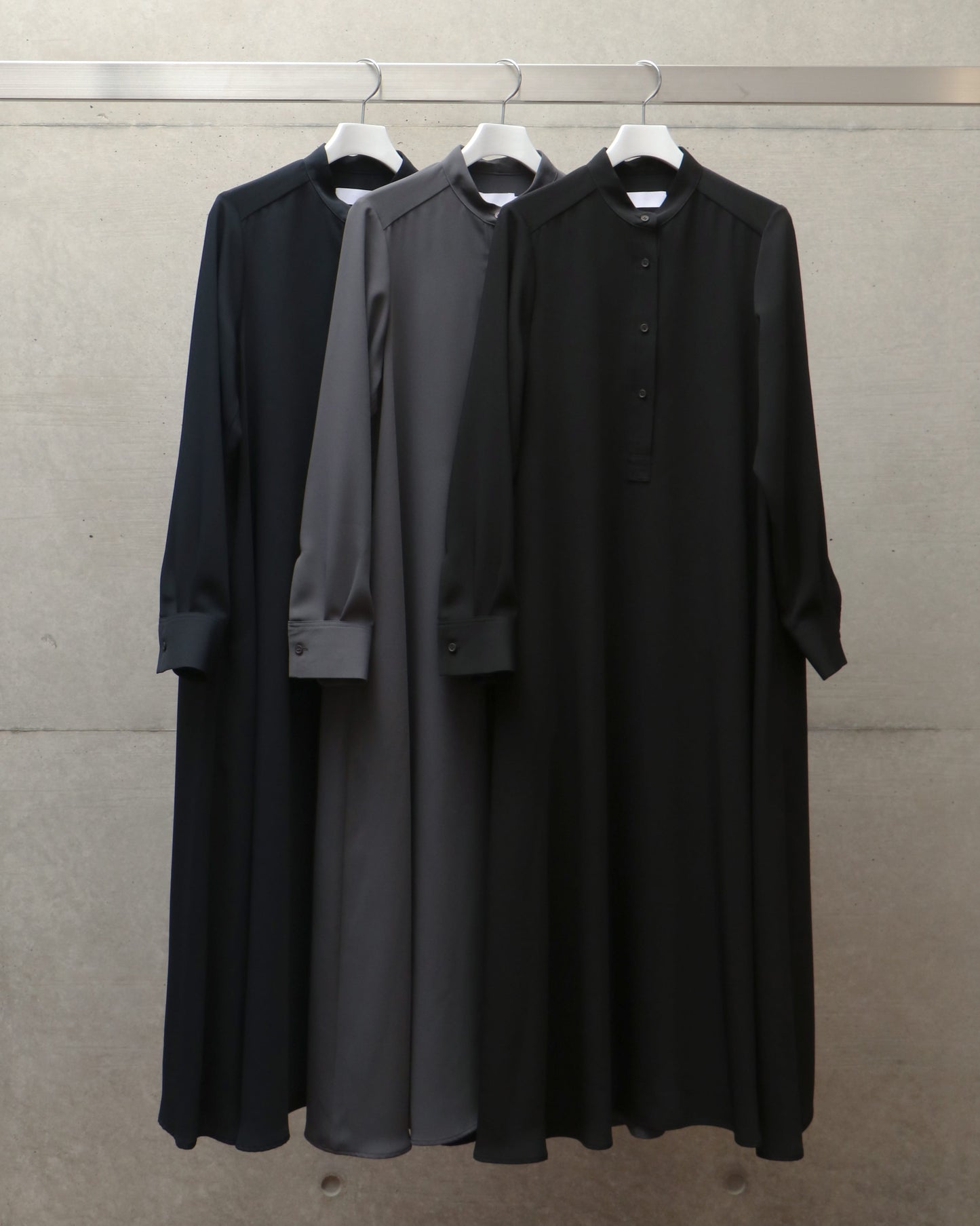 Satin Band Collar Dress