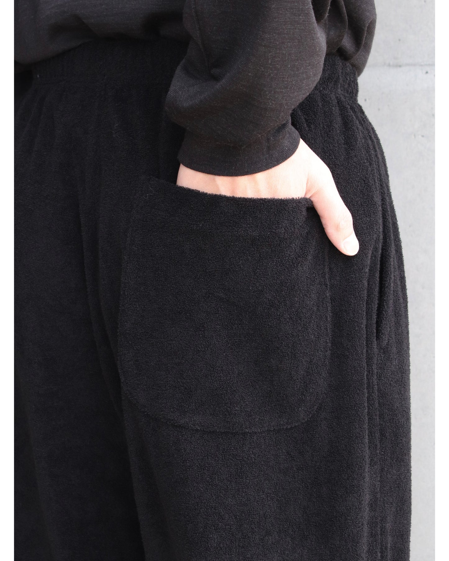 パイル パンツ BLACK