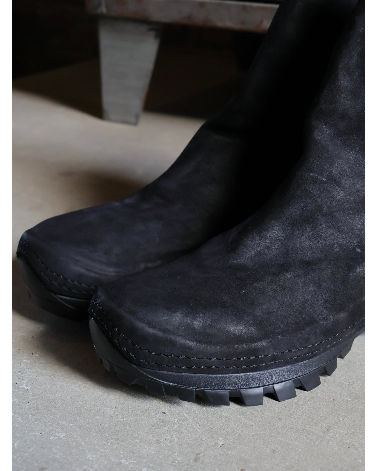 GUIDI別注 VS バックジップブーツ BLACK