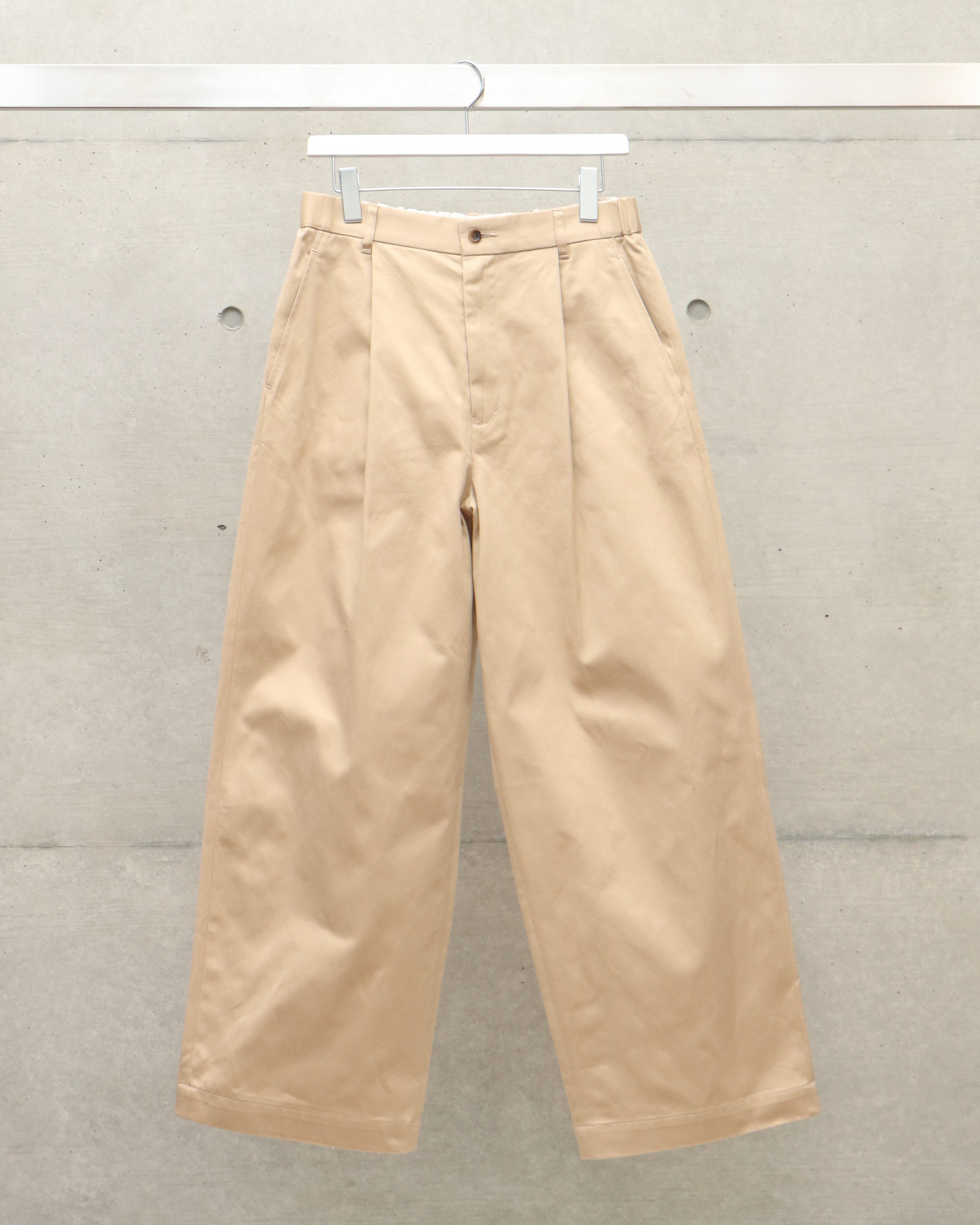 Westpoint Chino Wide Straight Trousers BEIGE – TIME AFTER TIME