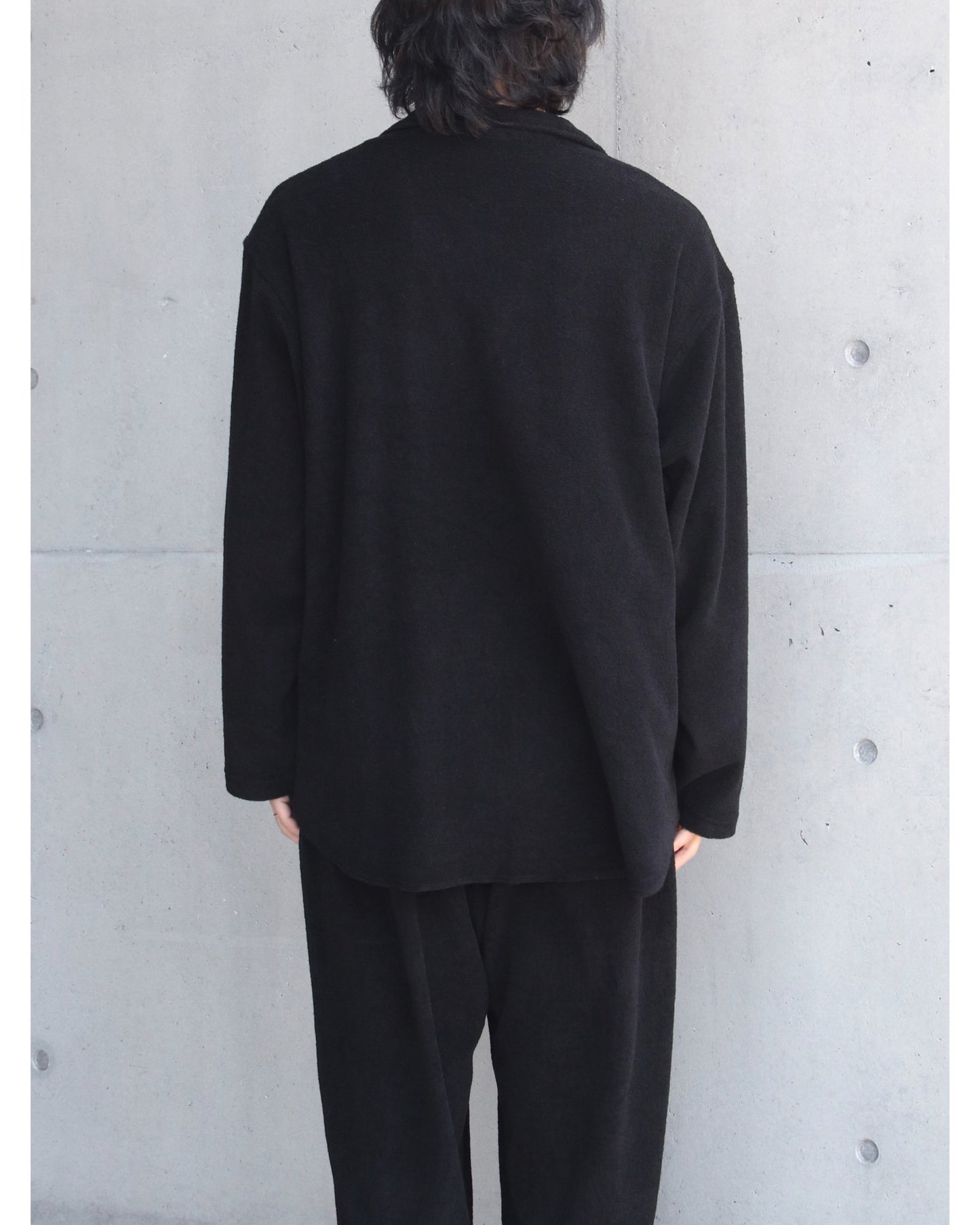 パイル スキッパーシャツ BLACK
