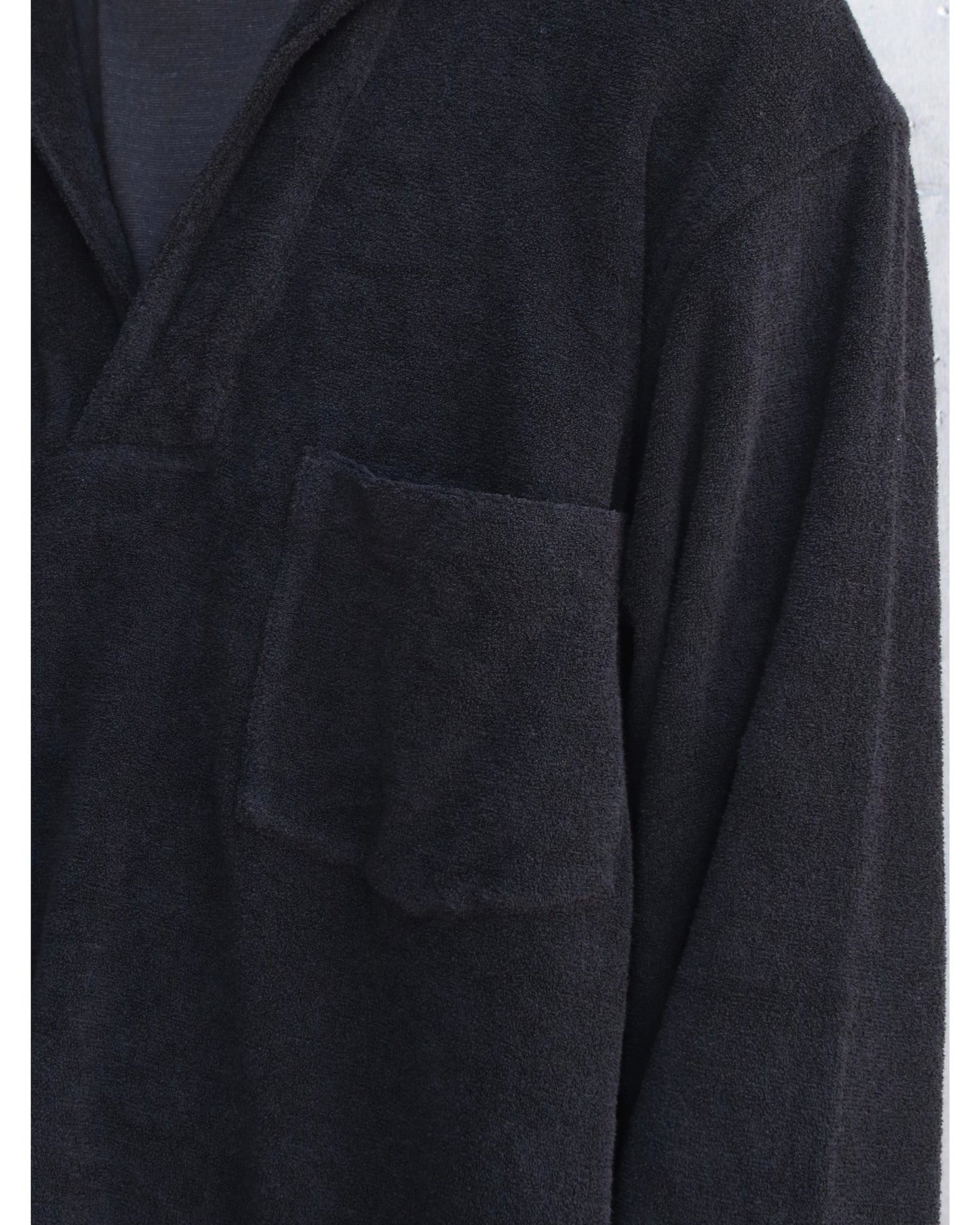パイル スキッパーシャツ BLACK