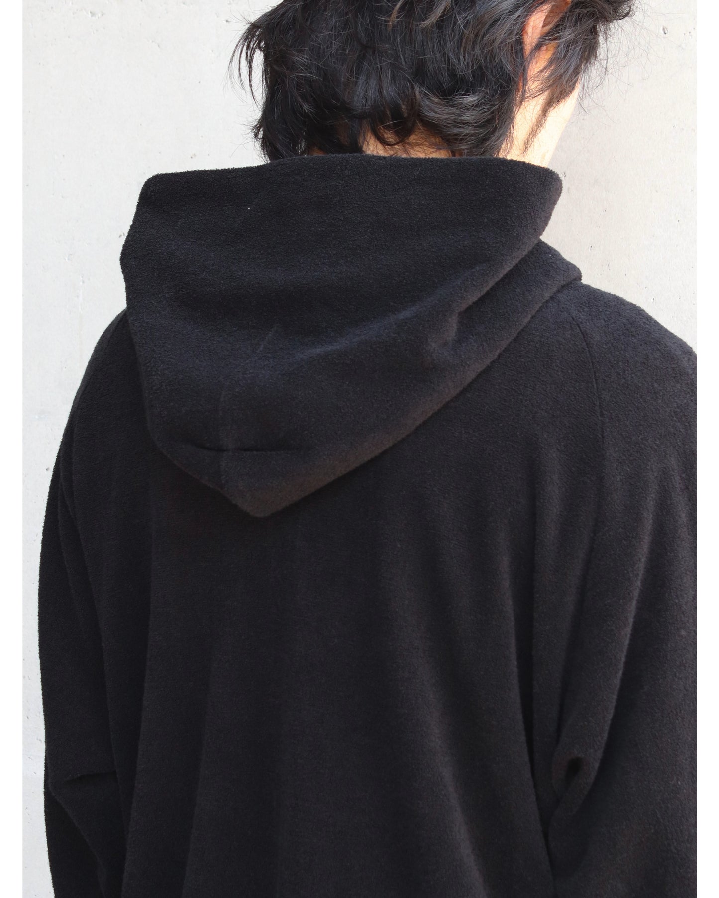 パイル ジップパーカ BLACK