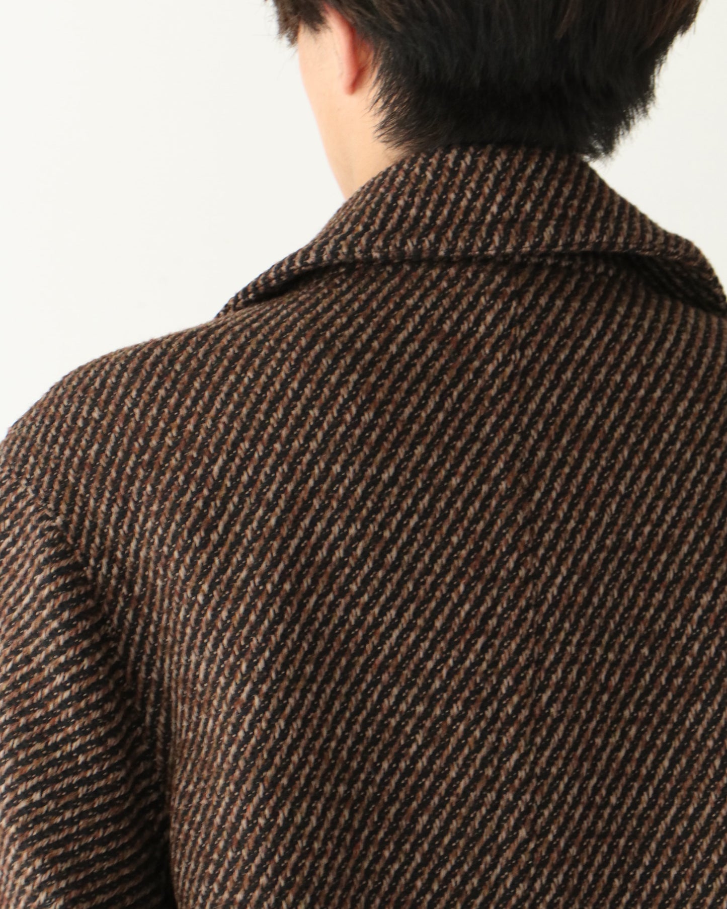 DOUBLE BREASTED HALF COAT BROWN