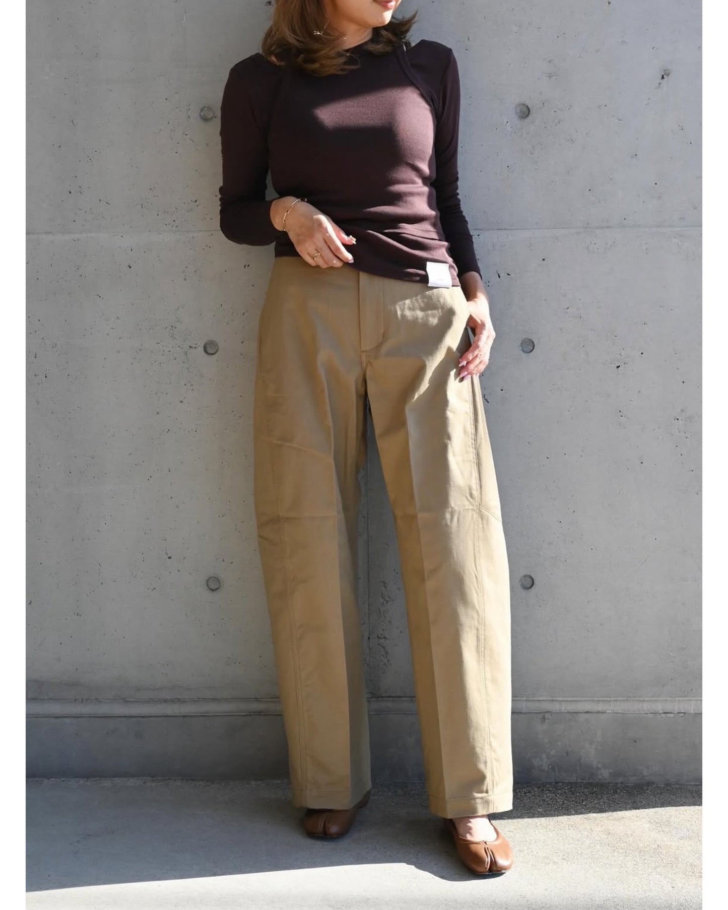 BARREL-LEG CHINO PANTS 13348