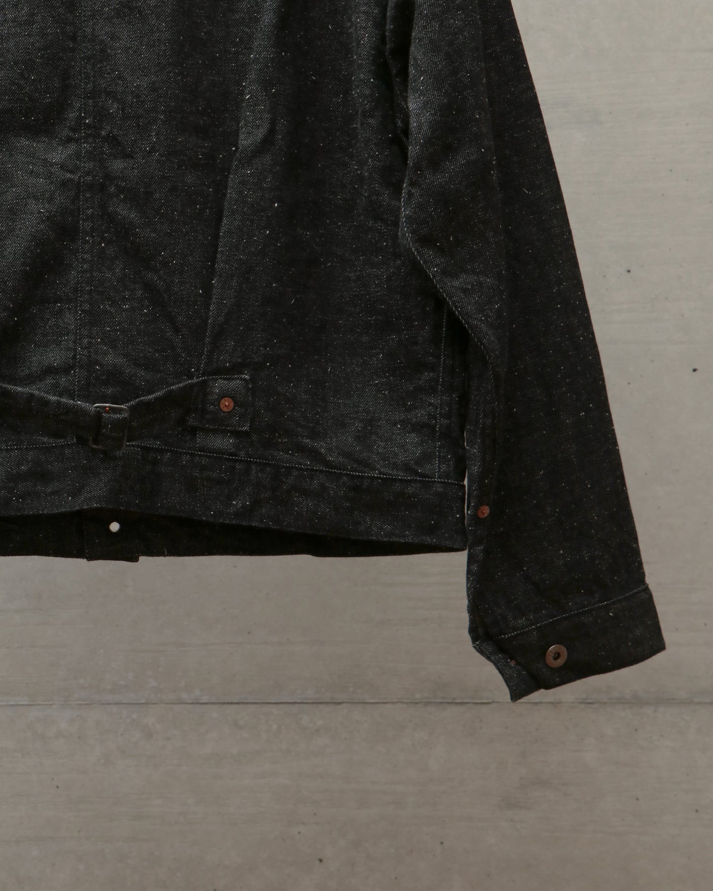 RECYCLED WASTE SUVIN COTTON YARN 11.5oz. DENIM PLEATED BLOUSE WWII MODEL 15376