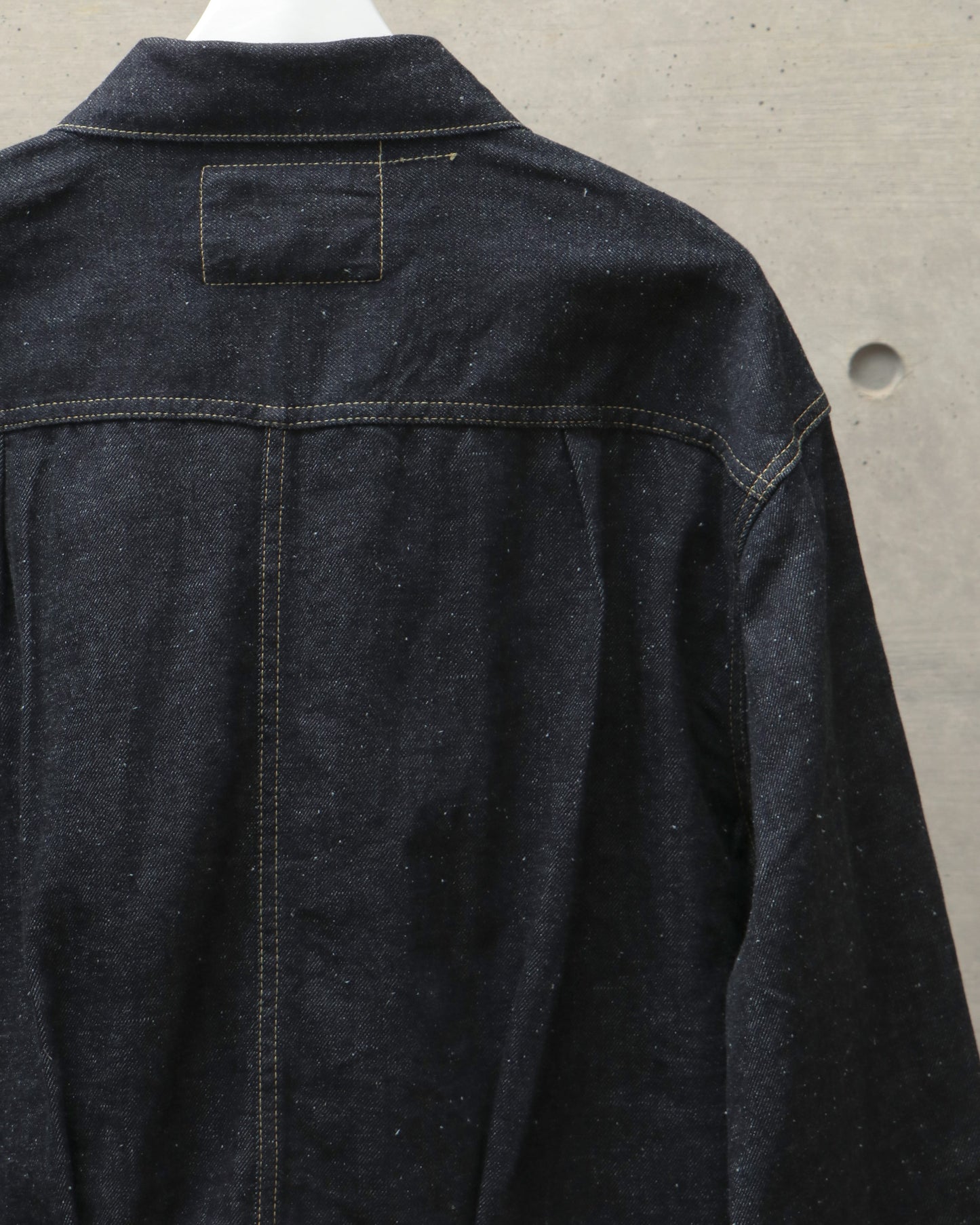 RECYCLED WASTE SUVIN COTTON YARN 11.5oz. DENIM PLEATED BLOUSE WWII MODEL 15376