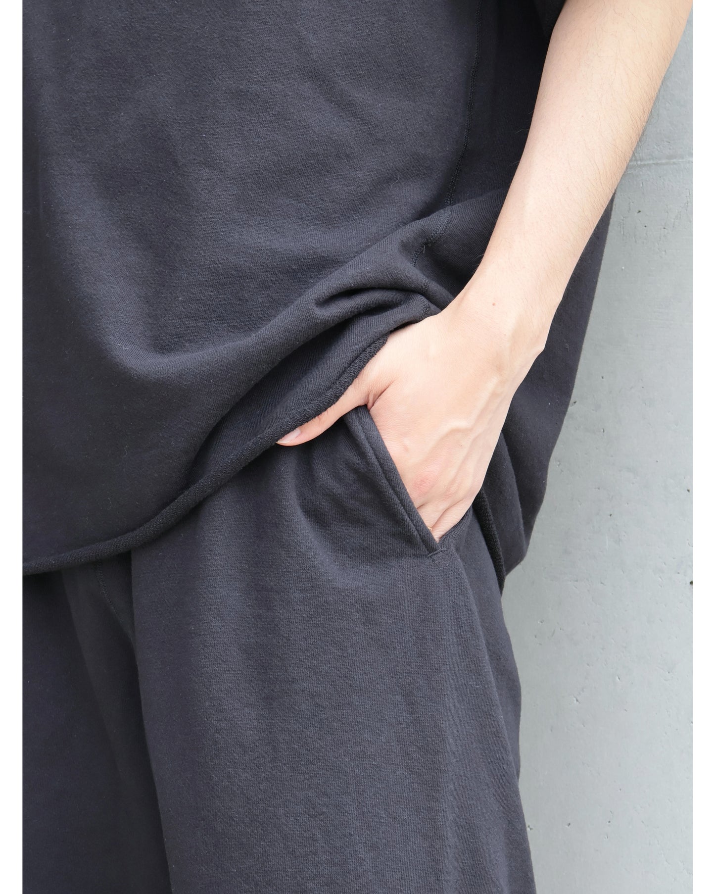 LWコットン裏毛 ショーツ BLACK