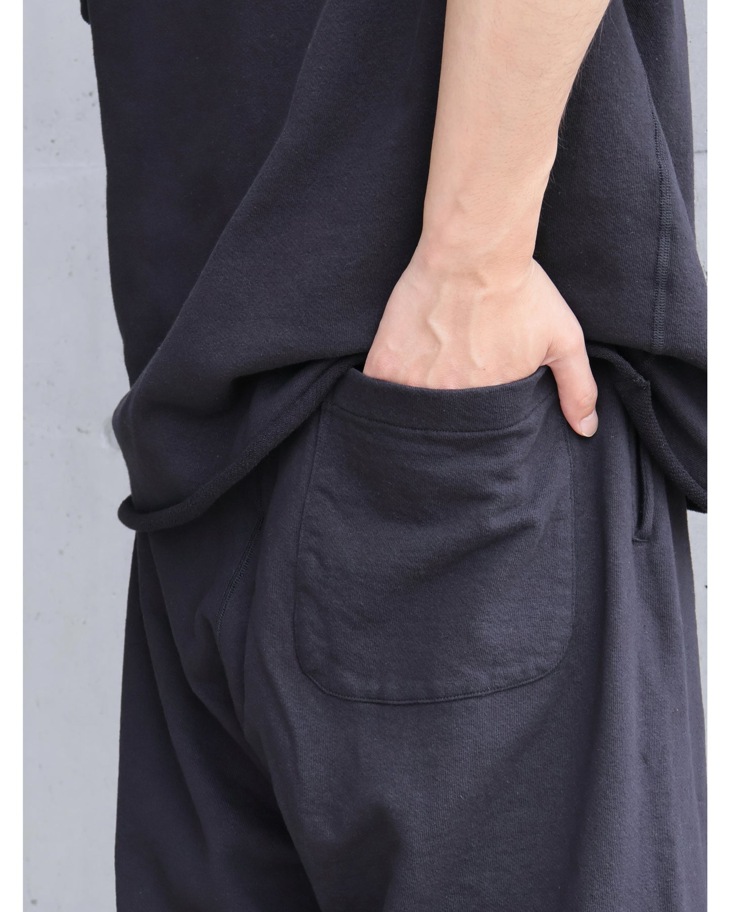 LWコットン裏毛 ショーツ BLACK