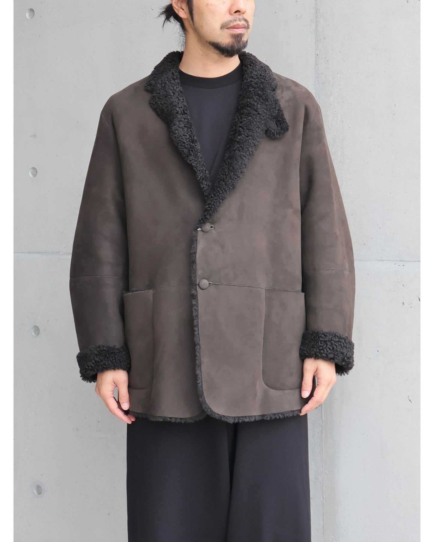 シープスキン ジャケット BROWN