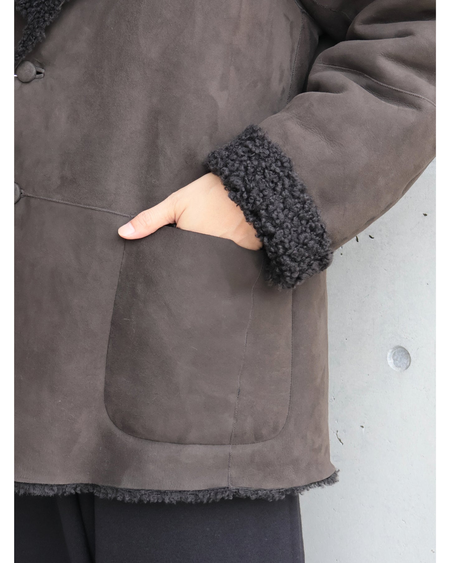 シープスキン ジャケット BROWN