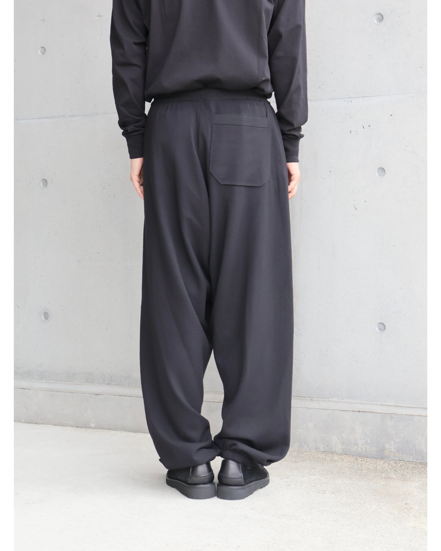 ウールニット パンツ BLACK