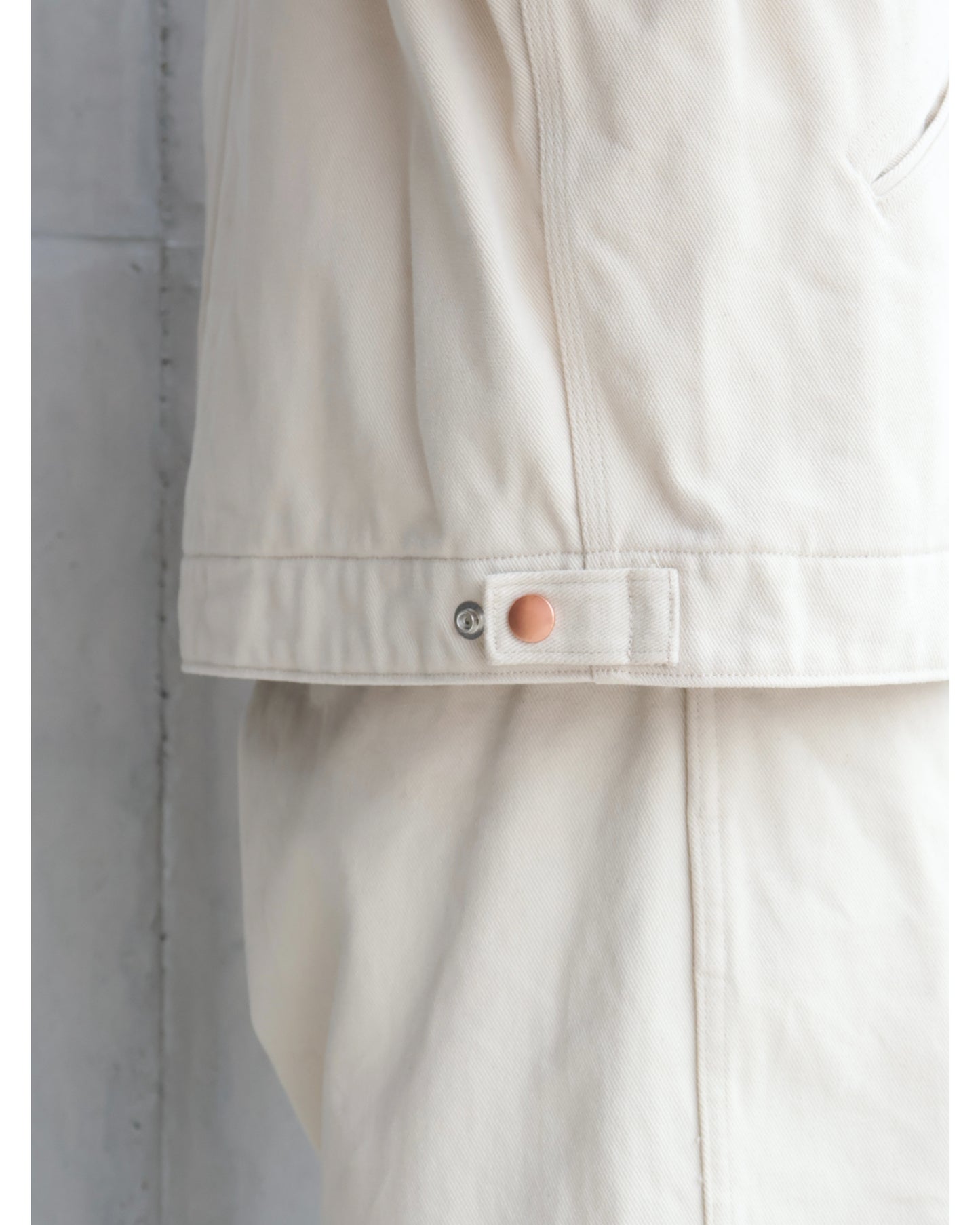 コットンツイル ジップショートジャケット IVORY