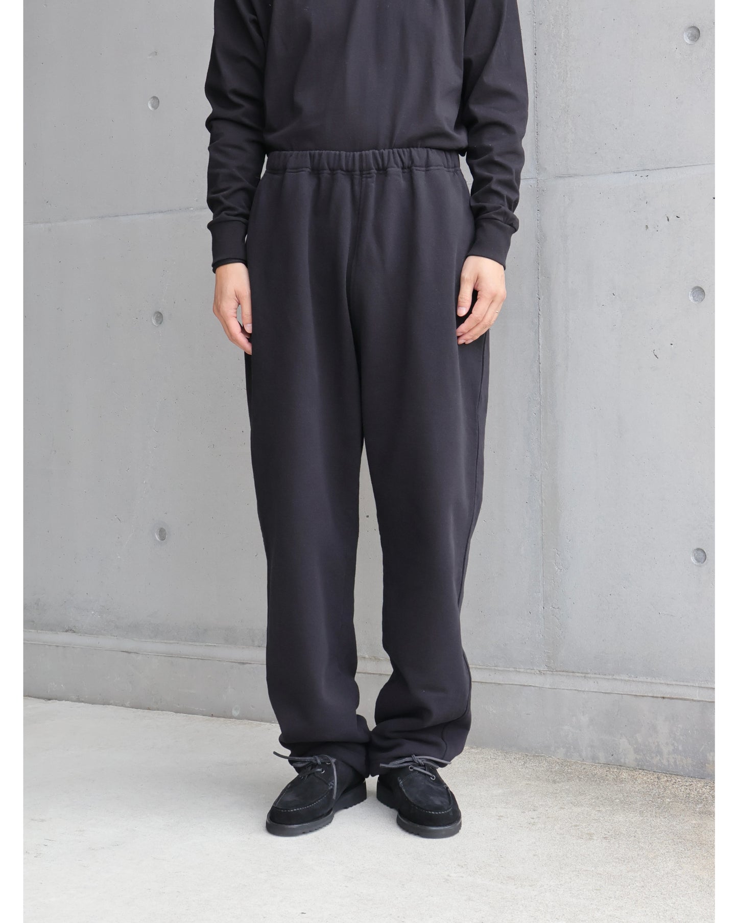 コットン裏毛 パンツ BLACK