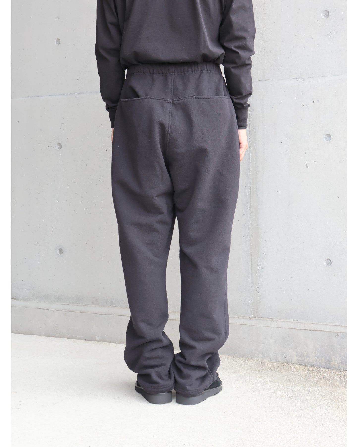 コットン裏毛 パンツ BLACK