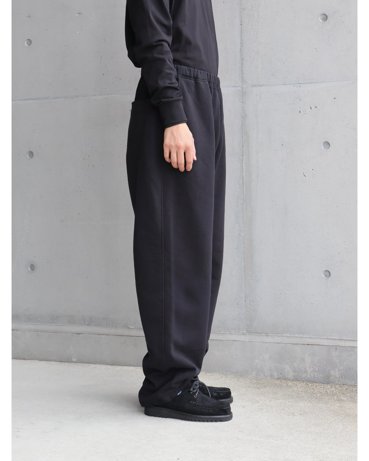 コットン裏毛 パンツ BLACK