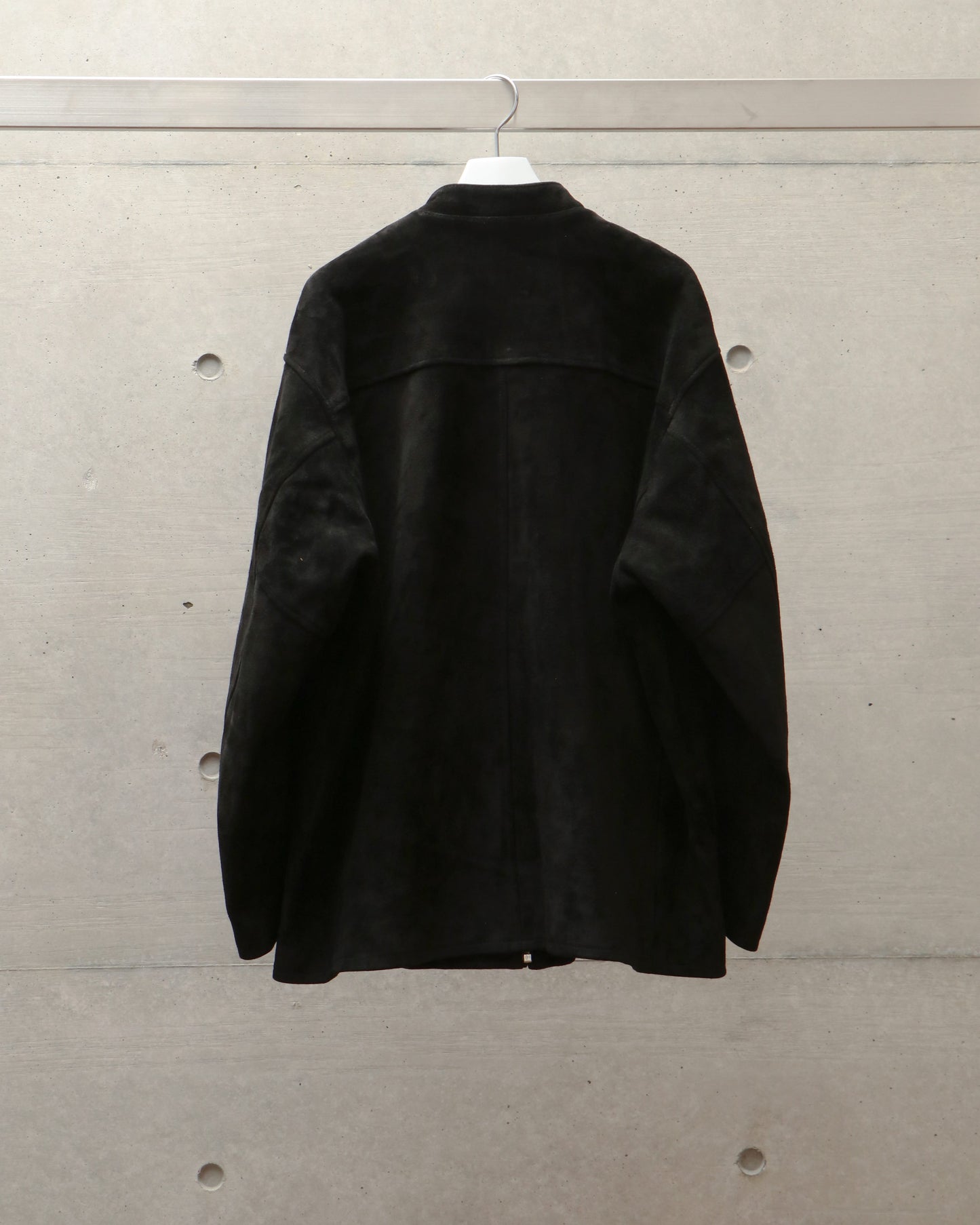 Goat Suede Single Riders Jacket BLACK