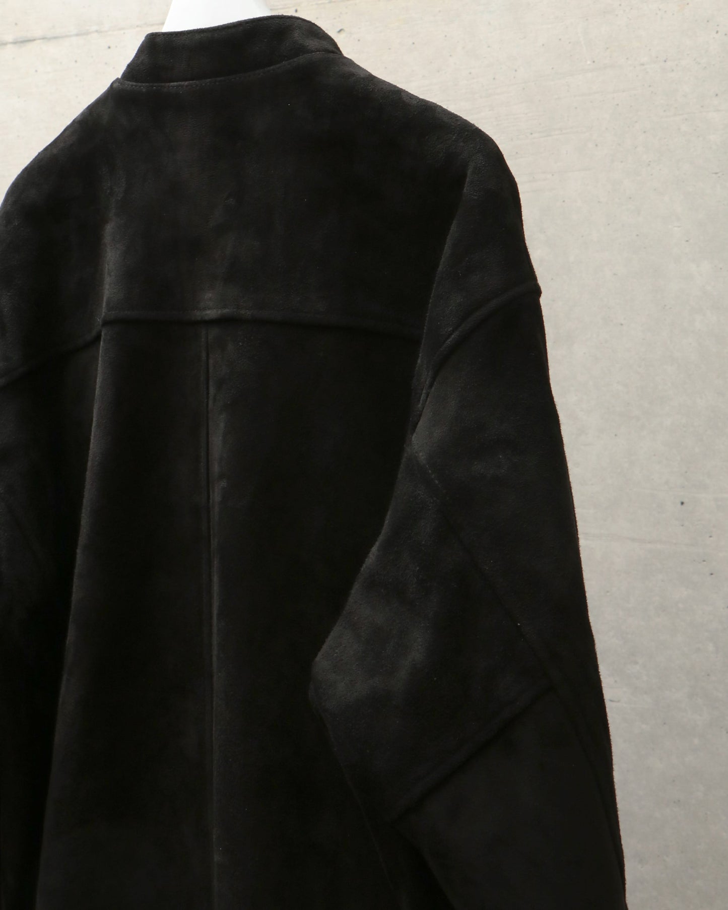 Goat Suede Single Riders Jacket BLACK