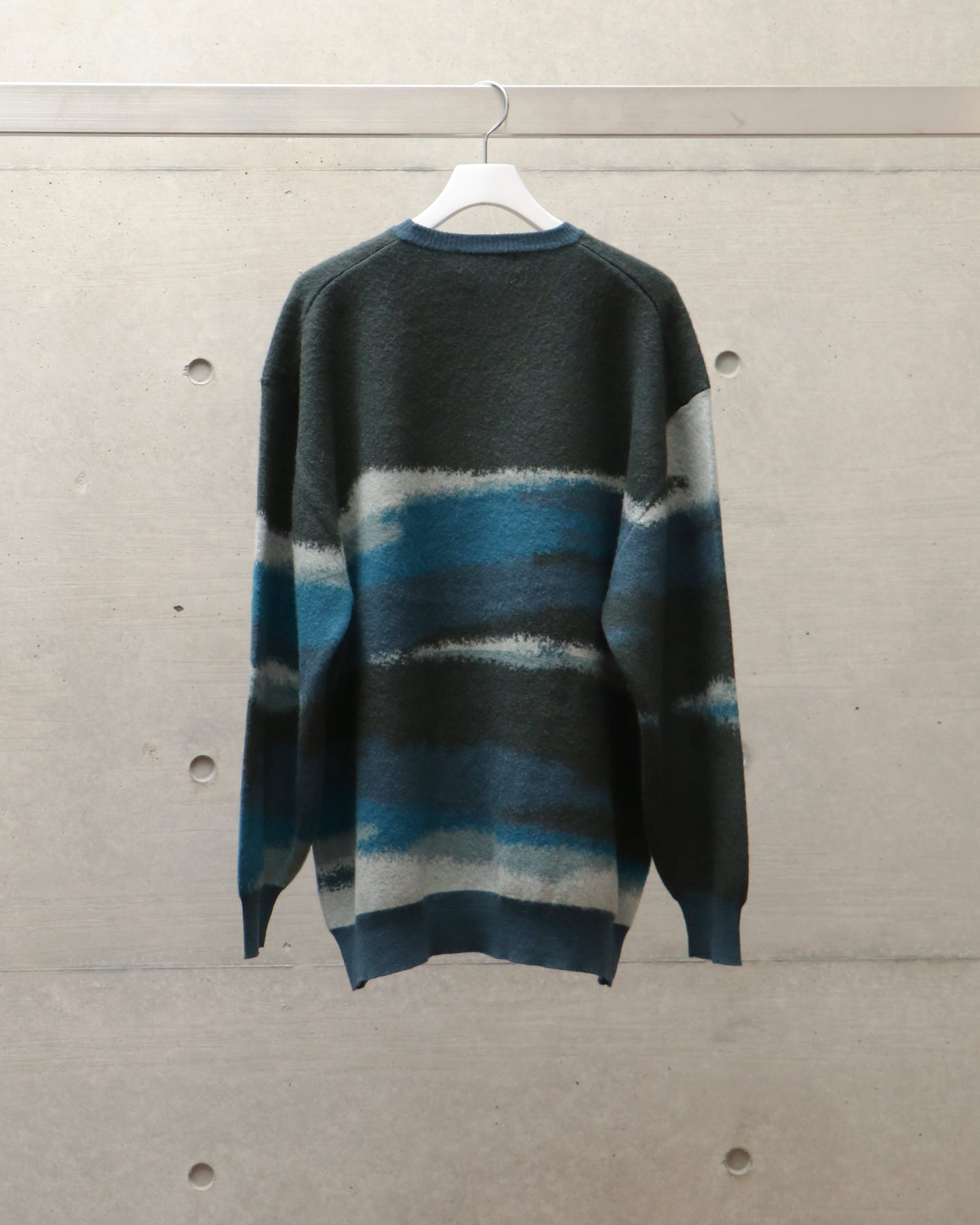 Jacquard Crew Neck Knit DEEP FOREST