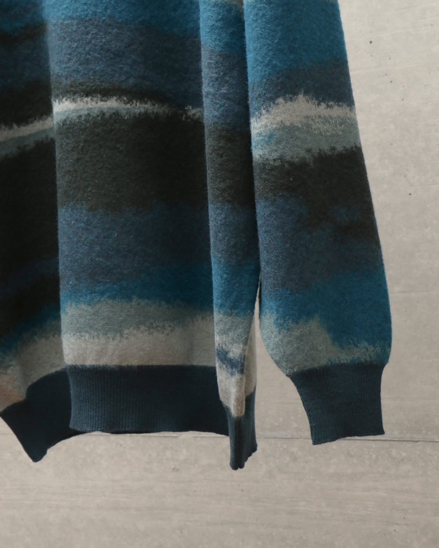 Jacquard Crew Neck Knit DEEP FOREST