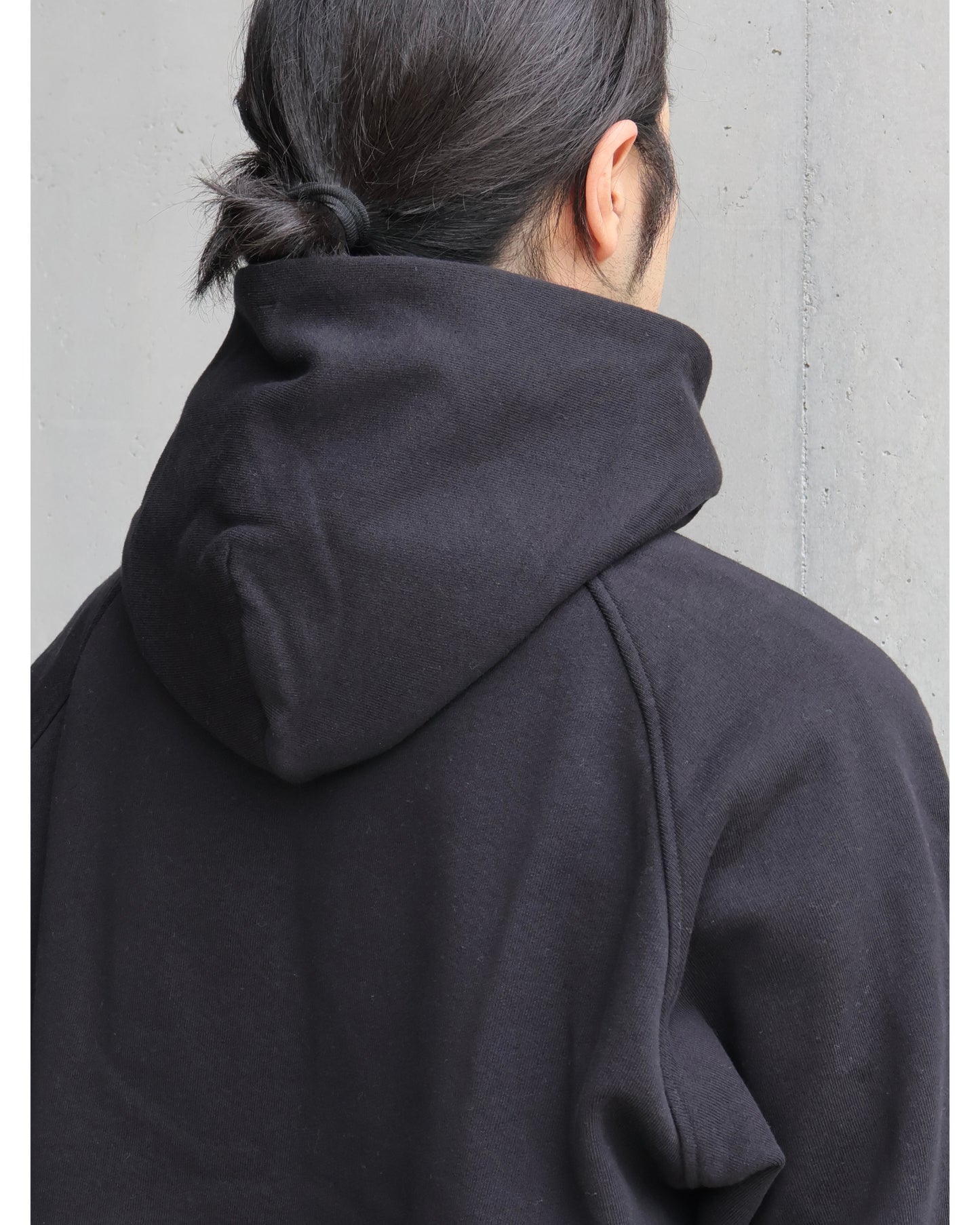 コットン裏毛 パーカ BLACK
