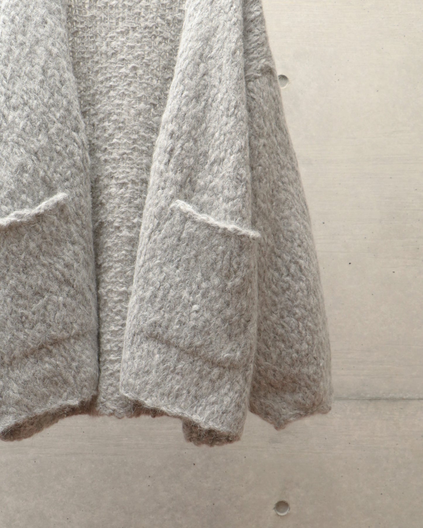 undyed alpaca hand knit cardigan