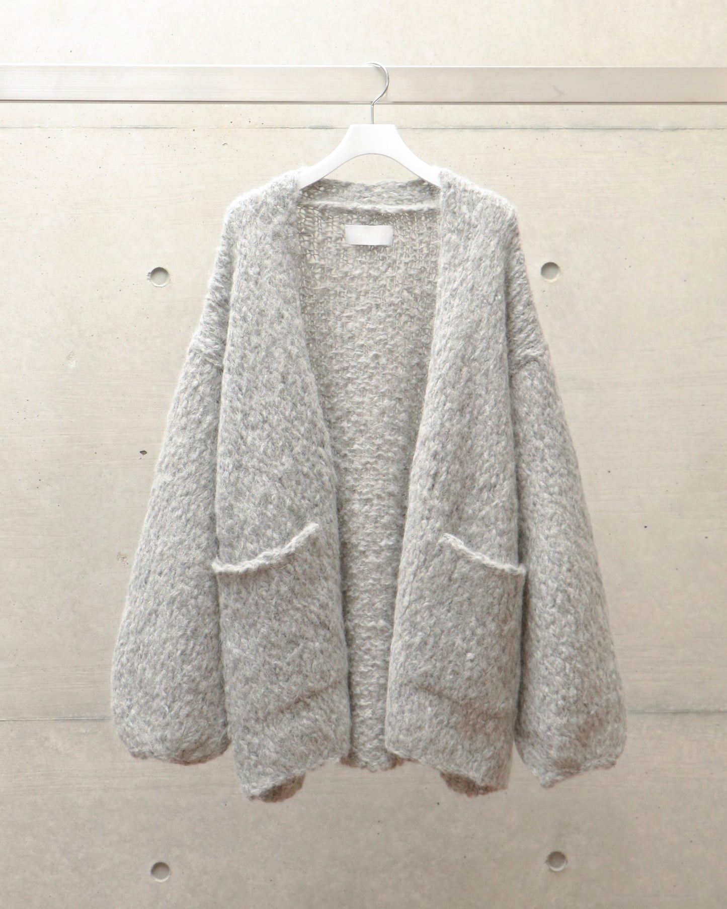 undyed alpaca hand knit cardigan