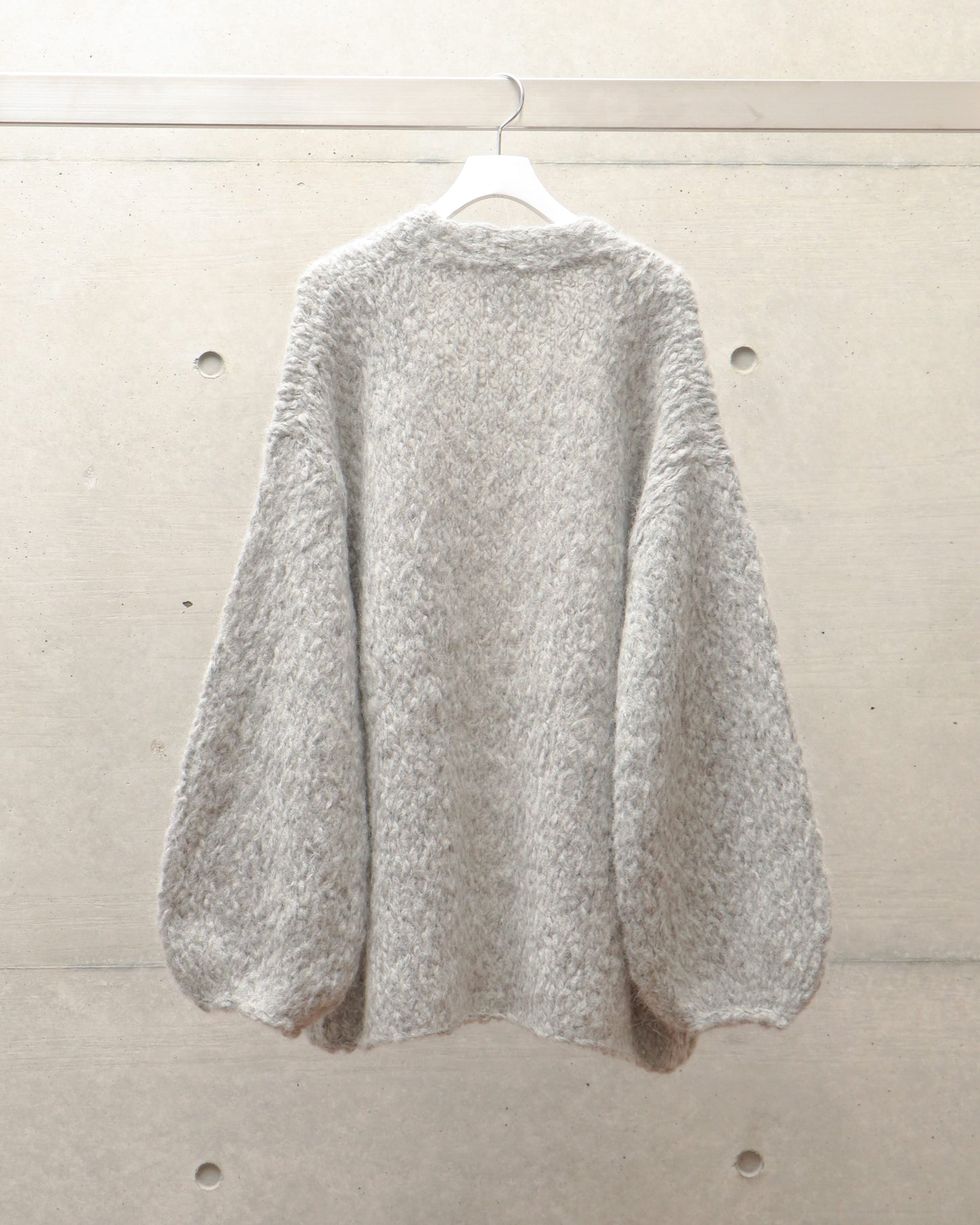 undyed alpaca hand knit cardigan