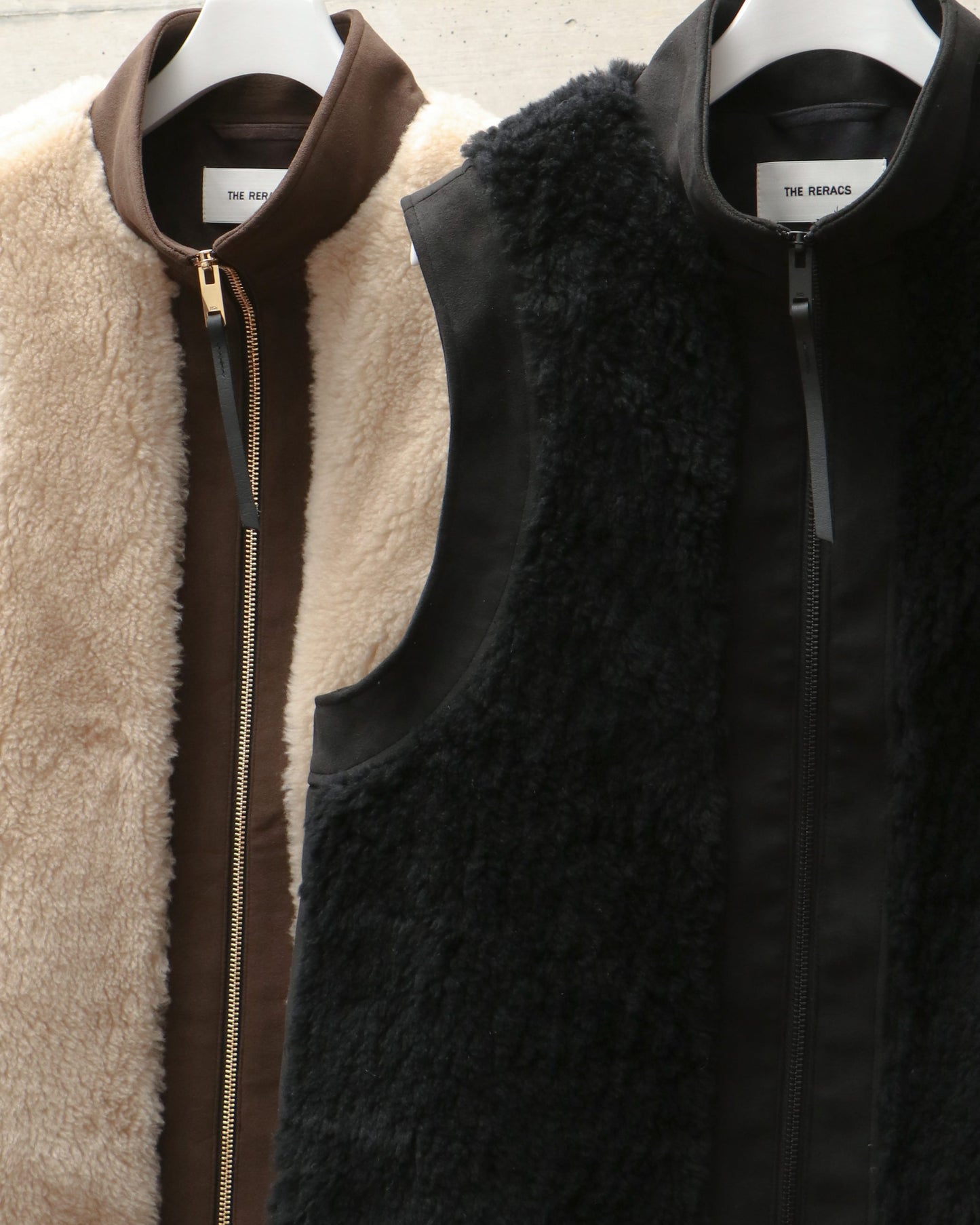 STAND COLLAR LONG BOA VEST