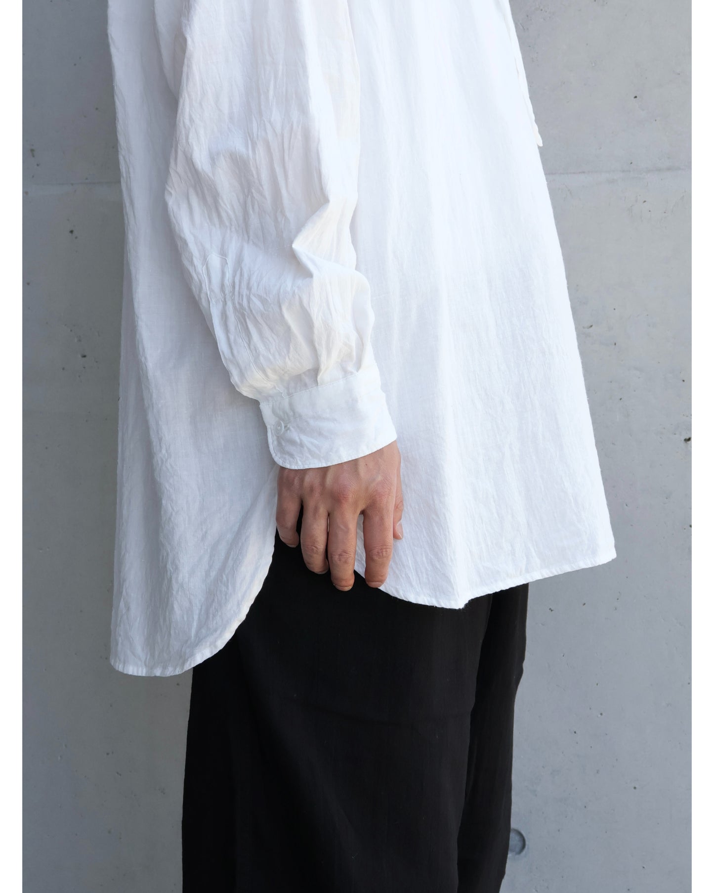モスリン プルオーバーシャツ WHITE