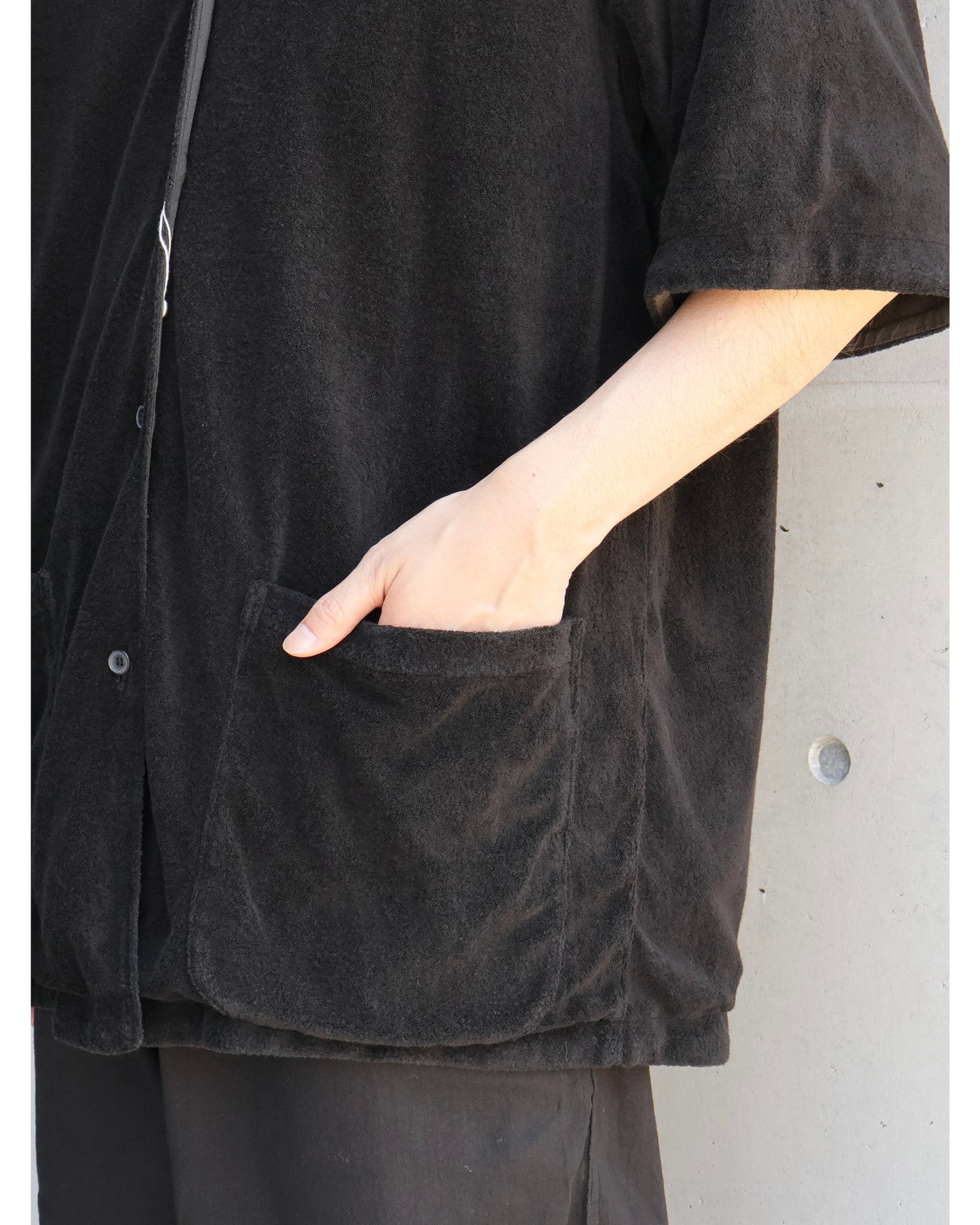 リバーシブル 半袖シャツ BLACK