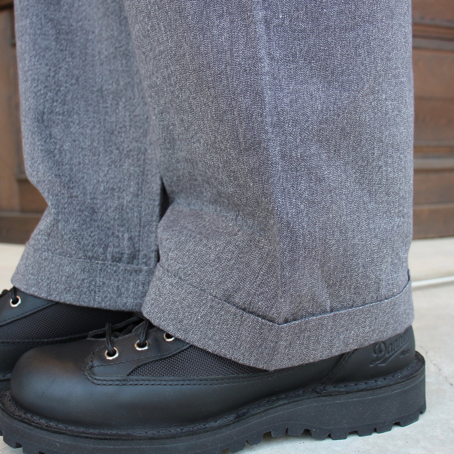 SALT AND PEPPER CHAMBRAY ATLIER TROUSERS