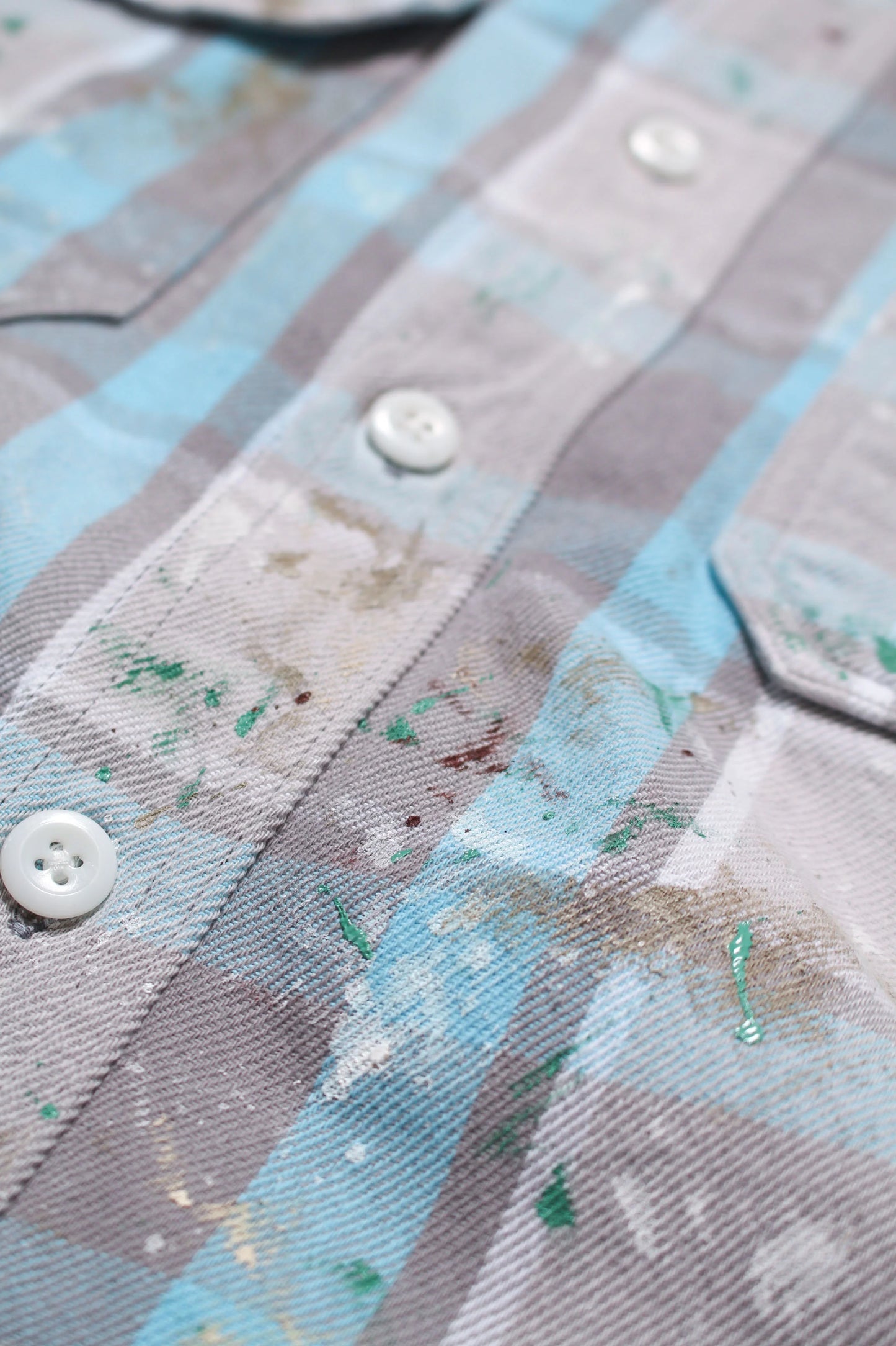 PAINTER'S PAINT STAINED FLANNEL SHIRT
